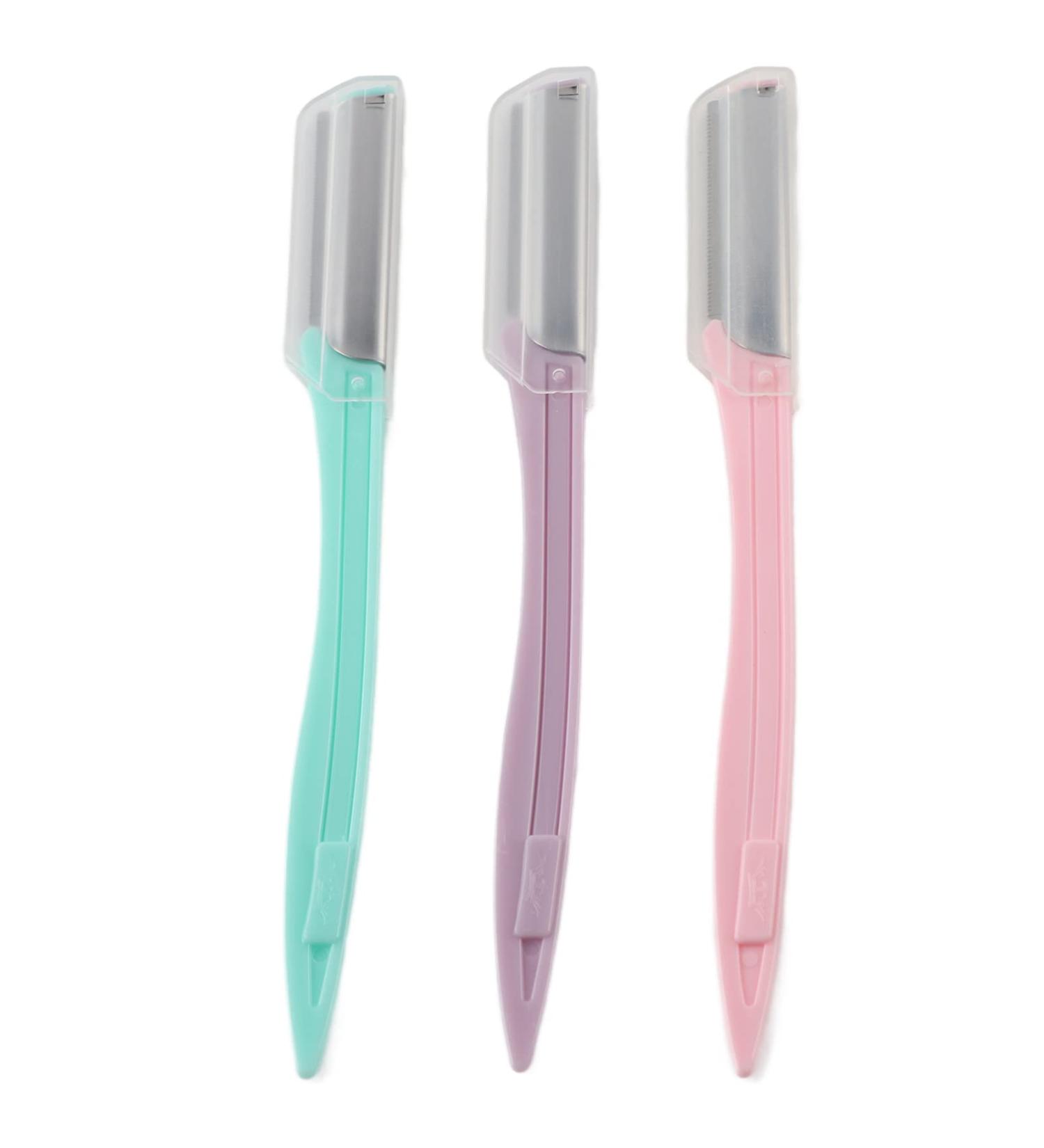 Syh & Aqye Women's Eye Trimmer - 3-Part Stainless Steel Blade Facial Razor for Dermaplaning & Skin Care - Perfect Guest Gifts - Buy Online on GoSupps.com