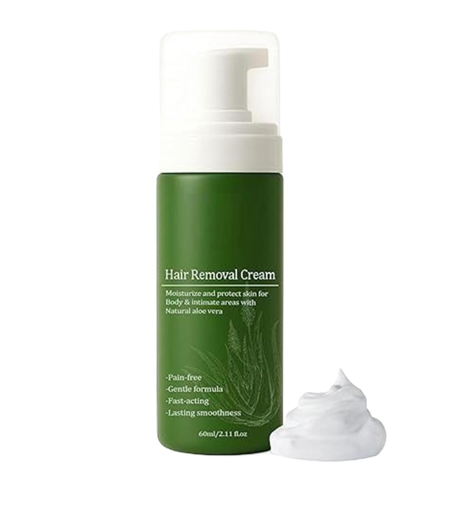 Facial Hair Removal Cream | 60ml Natural Moisturizing Facial Hair Remover | Personal Care Product for Hair Removal in the Shower and Bathroom | Intimate Care for Shaving - Buy Online on GoSupps.com