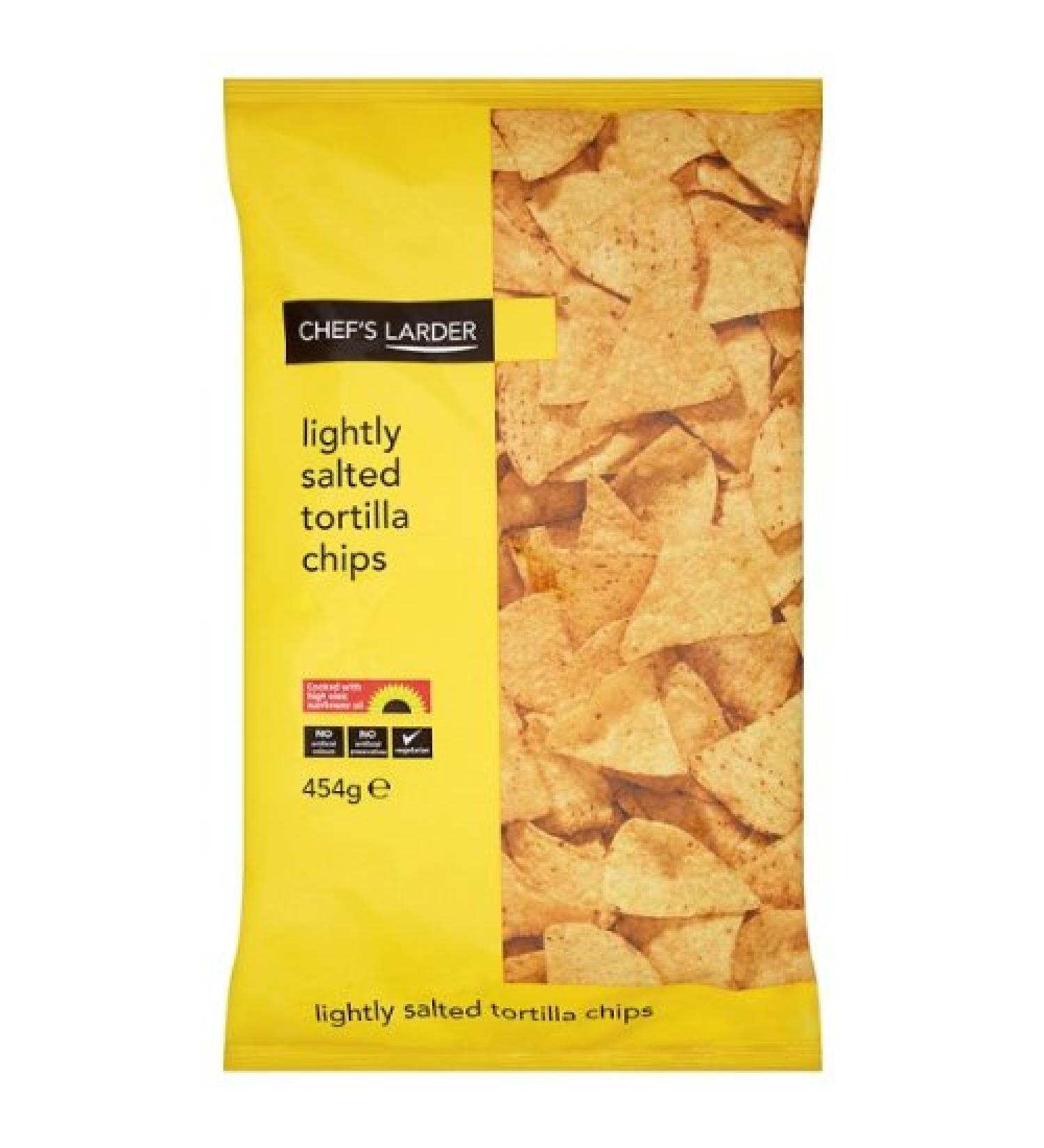 Chefs Cellar Lightly Salted Tortilla Chips 1 x 454gram