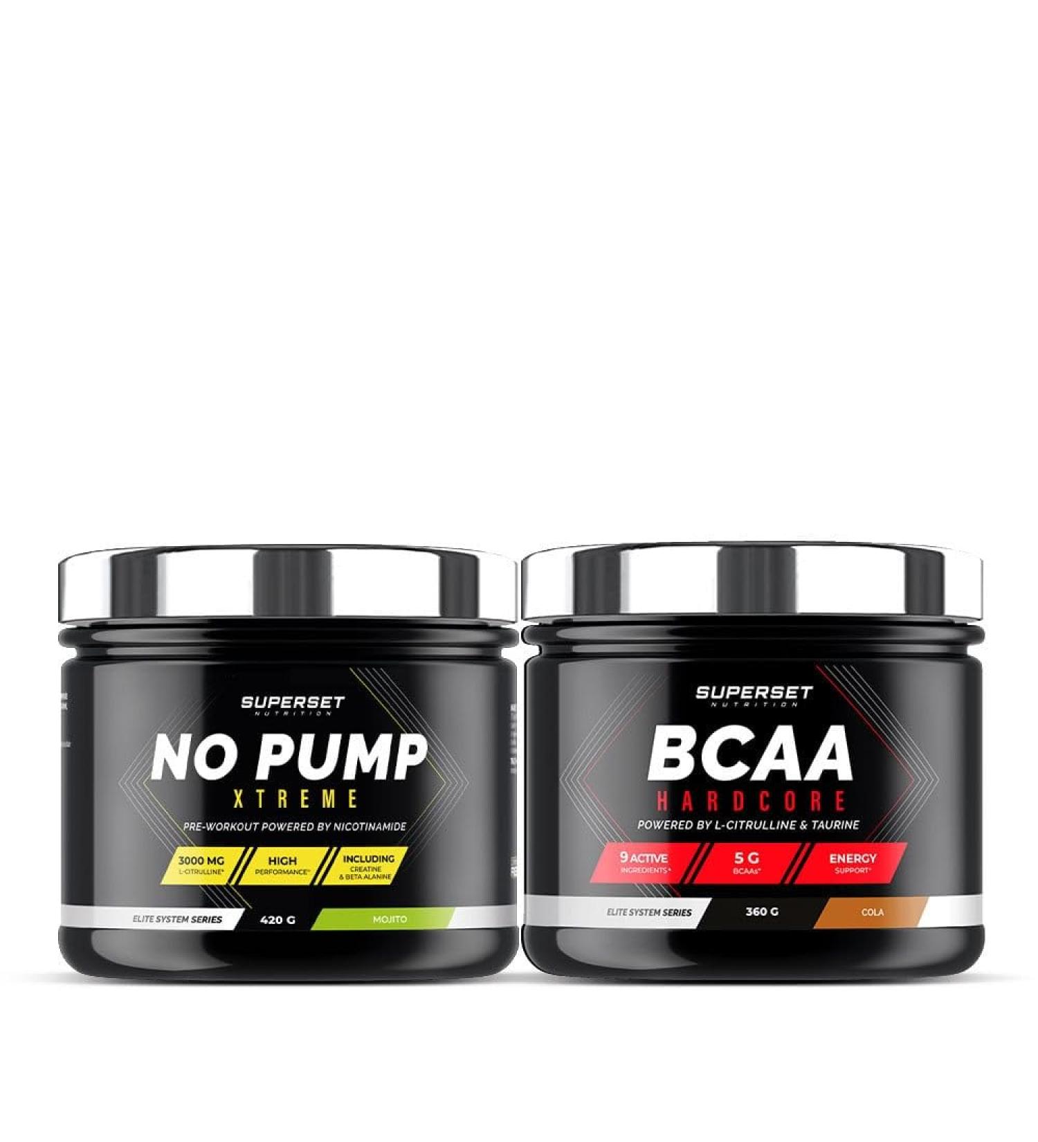 Superset Nutrition | Intensive Training Program - Bcaa Hardcore Cola - No Pump Xtreme Mojito | Promotes muscle building and boosts training intensity in 6 weeks - Buy Online on GoSupps.com