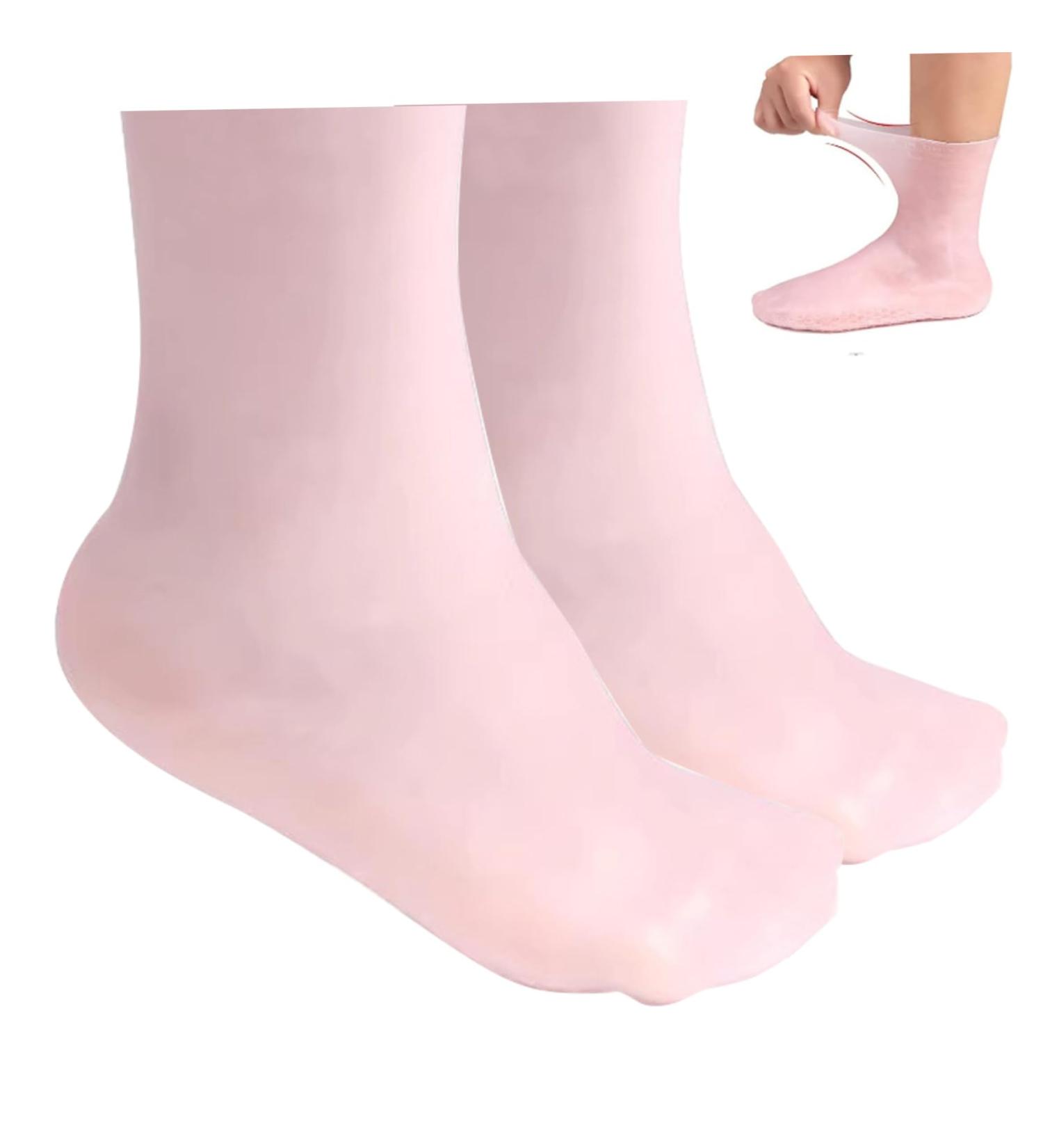Silicone Moisturizing Socks 1 Pair Long Soft Gel Socks Anti Slip Women Foot Mask Socks Spa Pedicure for Dry Cracked Feet Rough Skin L Beauty Supplies - Buy Online on GoSupps.com