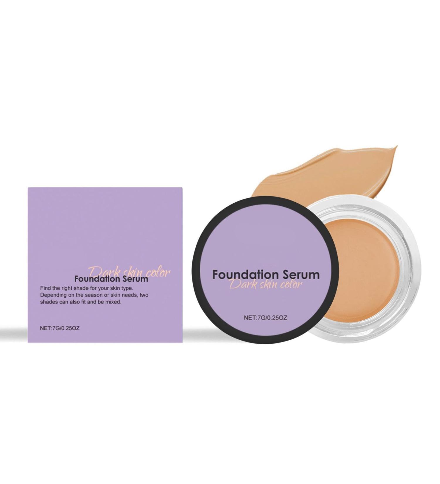 Foundation Serum - Foundation Serum - Make Up gentle coverage | All skin types | With hyaluronic acid | Regenerating effect | Tinted face serum Long-lasting concealer 7g (Dark Skin 7g) - Buy Online on GoSupps.com