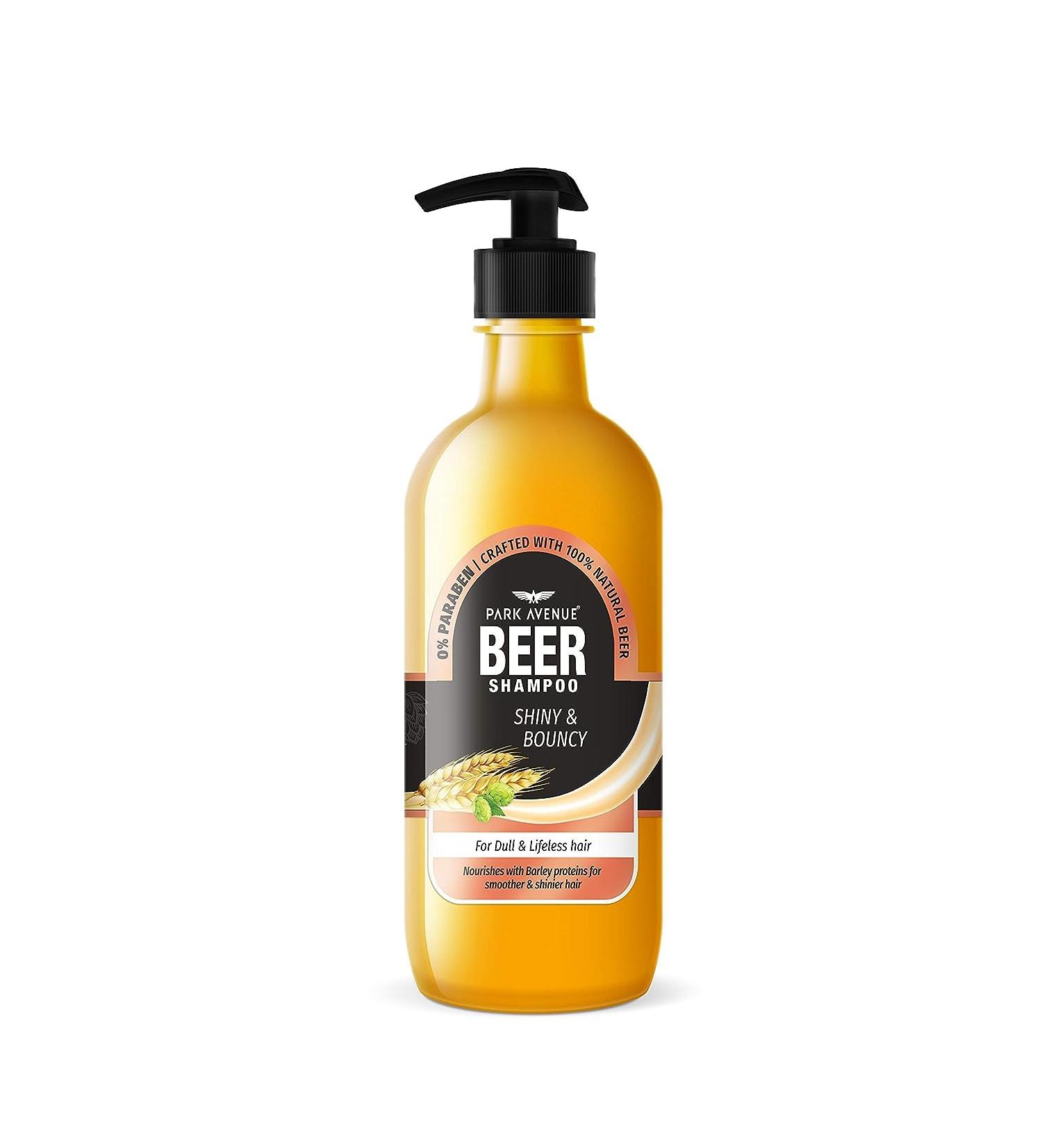 Park Avenue Beer Shampoo 650ml | Paraben Free | Shiny & Bouncy Hair | Natural Formula for Dull & Lifeless Hair | Buy Online - Buy Online on GoSupps.com