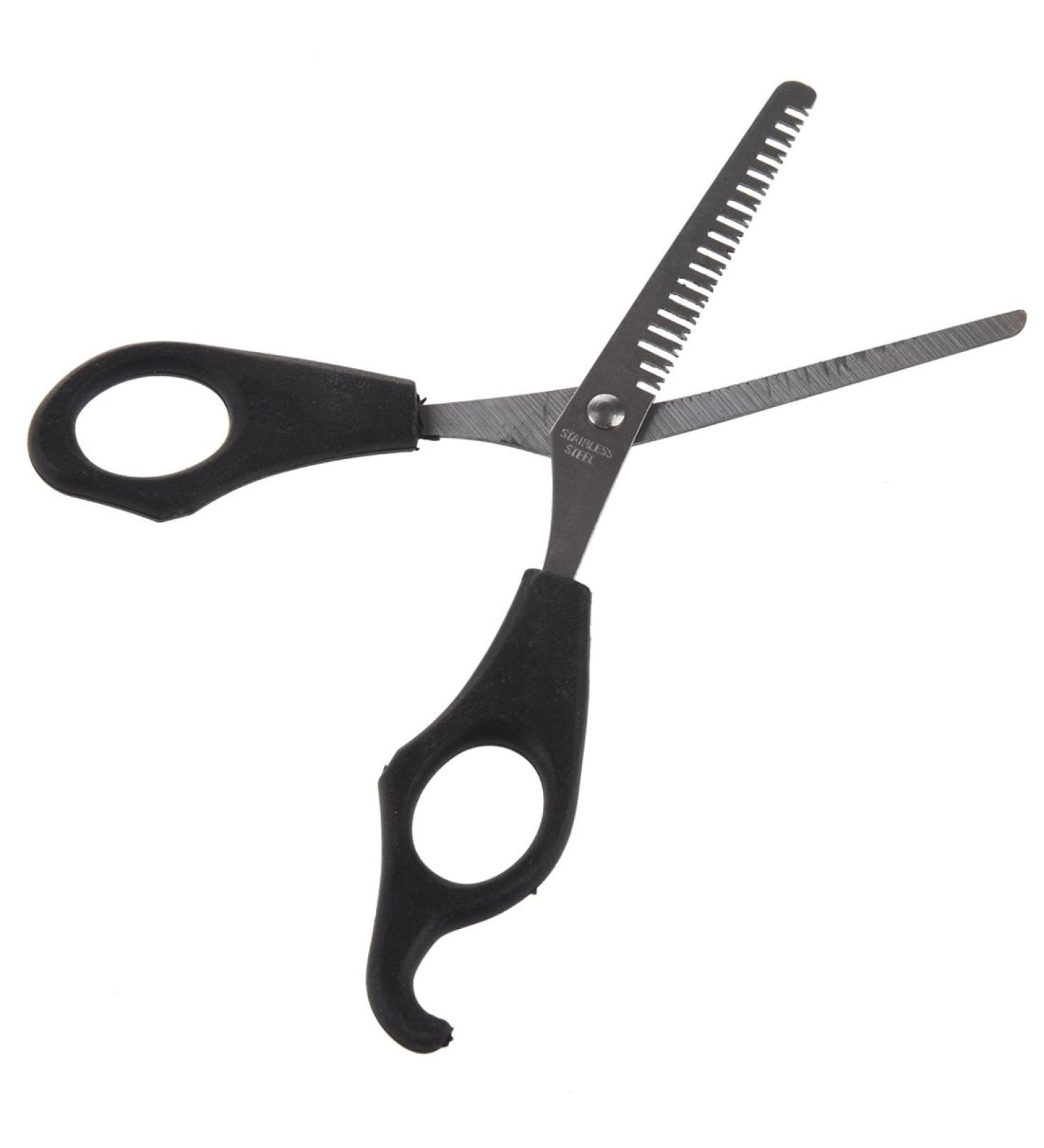 Bstepompre Stainless Steel Blade 6.3 Inch Thinning Shear Scissors Silver+Black - Buy Online on GoSupps.com
