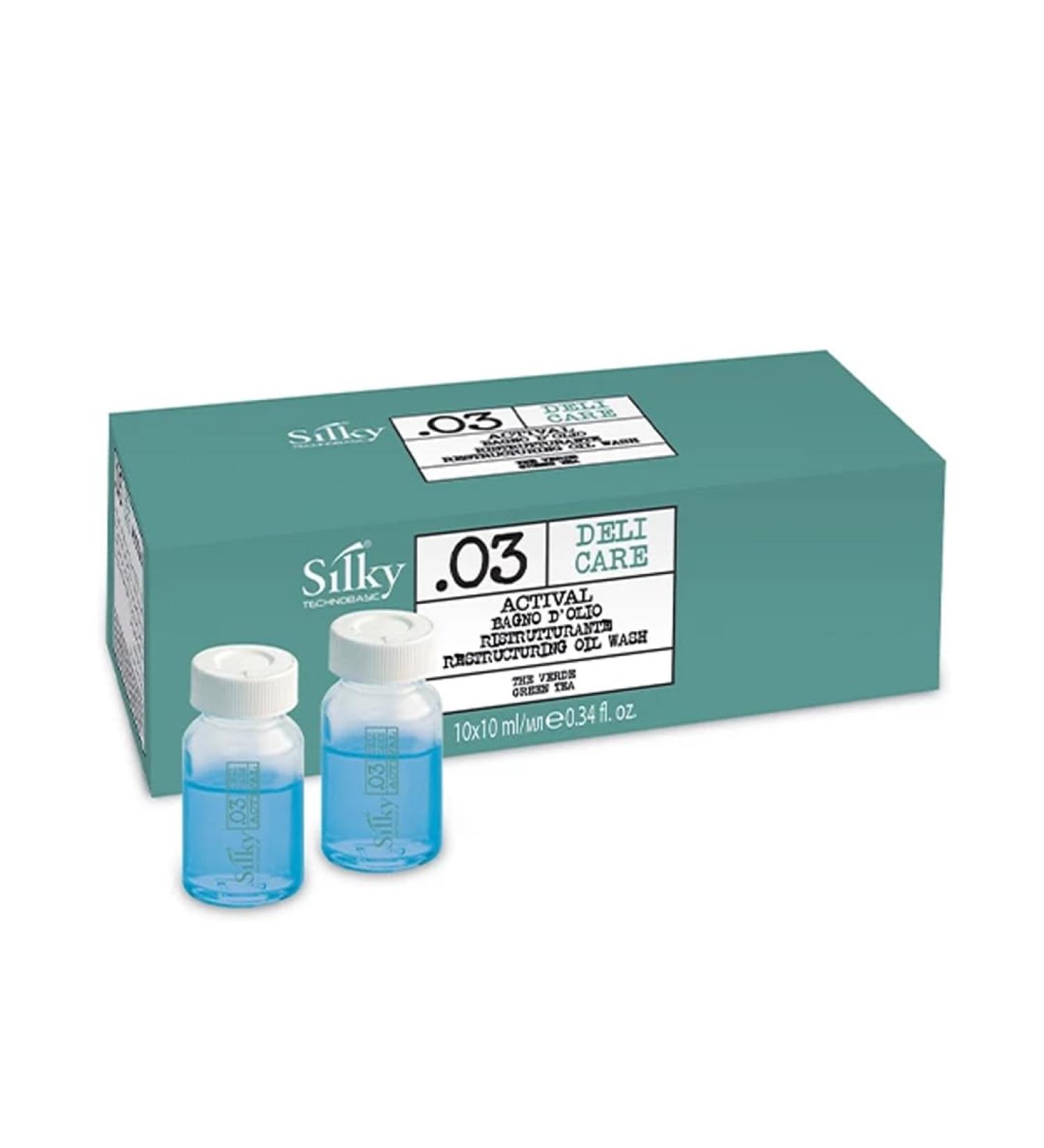 SILKY Technobasic .03 Organic Restructuring Hair Oil Wash-Hair Growth Oil for Frizz Control-Paraben Phthalate and Sulfate Free Moisturizing Hair Oil for Dry Hair-Pre-Wash Hair Oil 10 ml x 10 Pieces - Buy Online on GoSupps.com