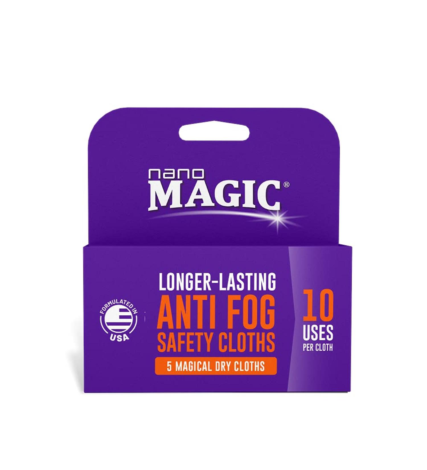 NANO MAGIC Reusable Anti Fog Dry Cloths (5-Pack) - Glasses, Goggles, Screens Cleaner - Exhale Moisture Activation - Buy Online on GoSupps.com