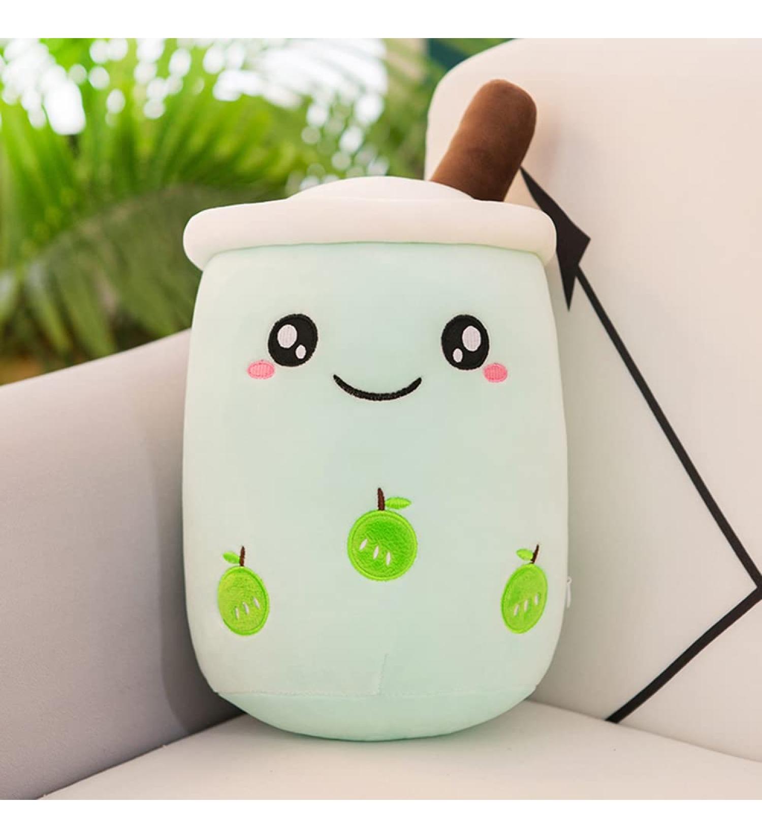 Dreafly Bubble Tea Plush Pillow Doll - 24cm Soft Toy for Home & Car Ornaments - Children's Gift Toy - Green Round Eyes - Buy Online on GoSupps.com