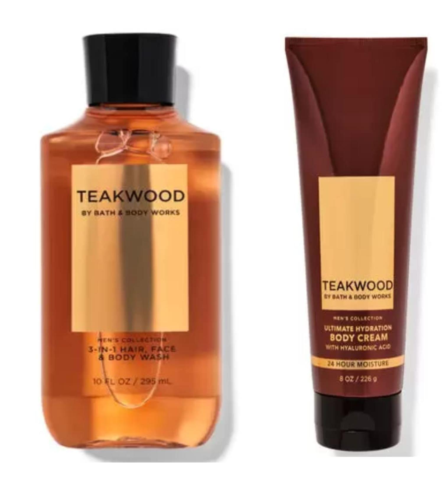 Teakwood 3-in-1 Body Wash and Cream Set by Bath and Body Works - Buy Online on GoSupps.com