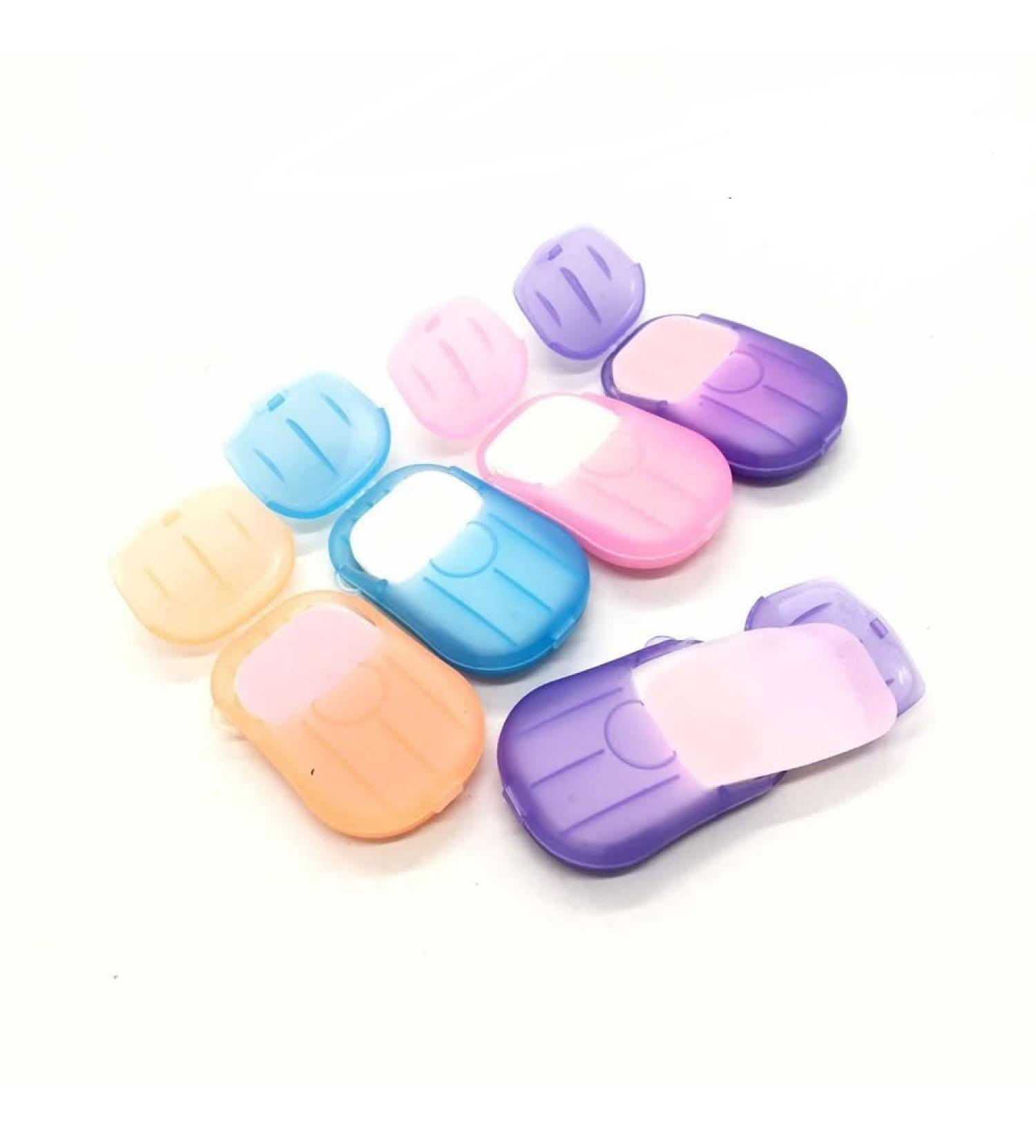 6-Pack Portable Disposable Travel Soap Sheets for Hand Washing - Random Color - Buy Online on GoSupps.com