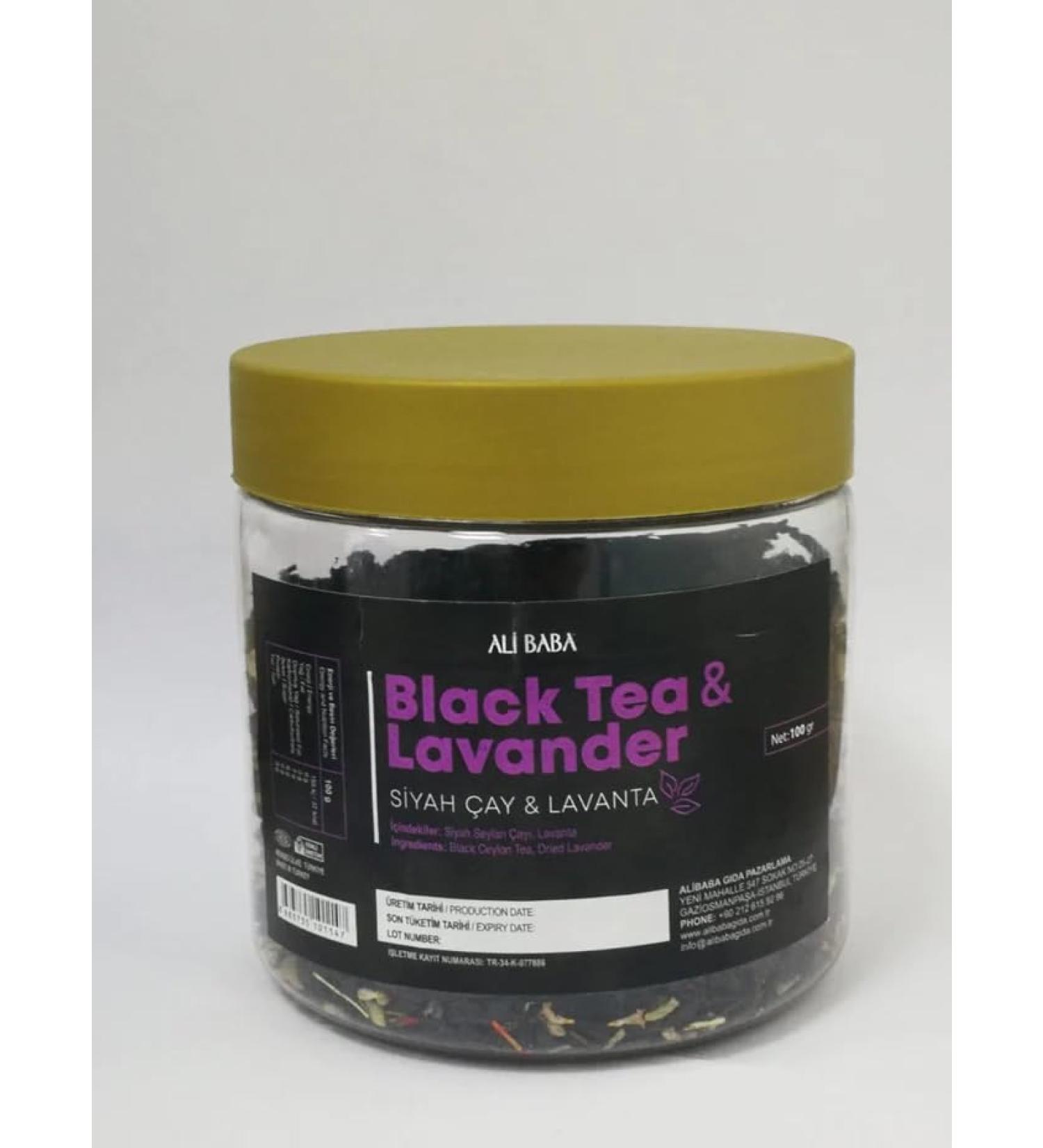 Ali Baba Black Tea & Lavender (Siyah Cay & Lavanta) | Embark on a Soothing Journey with the Delightful Blend of Black Tea and Lavender | 100g