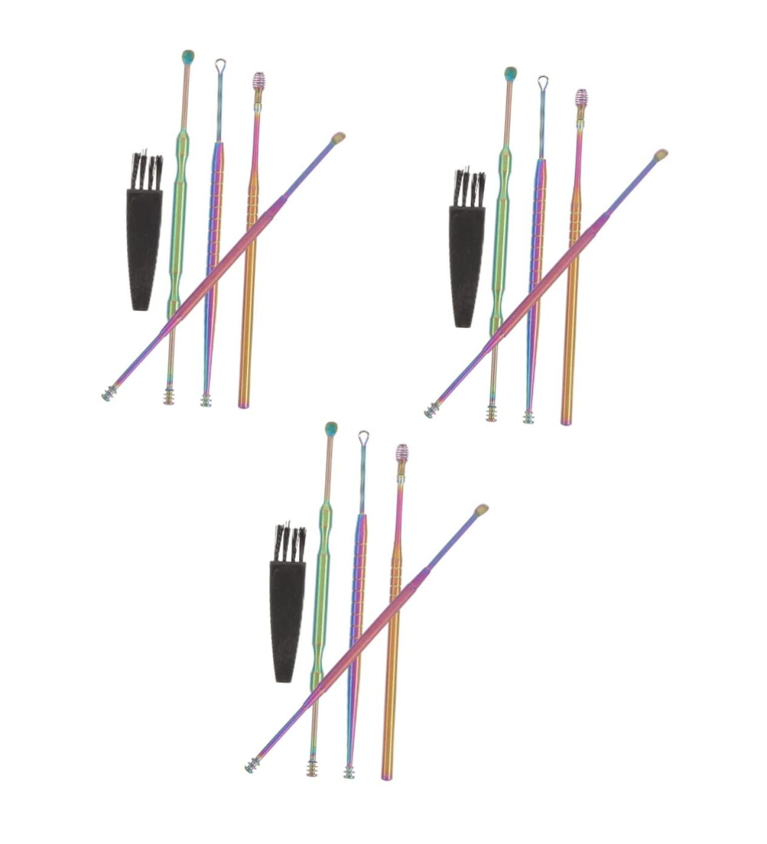 Ear Wax Remover Kit - Set of 3 Stainless Steel & Plastic Ear Cleaning Tools - Buy Online on GoSupps.com