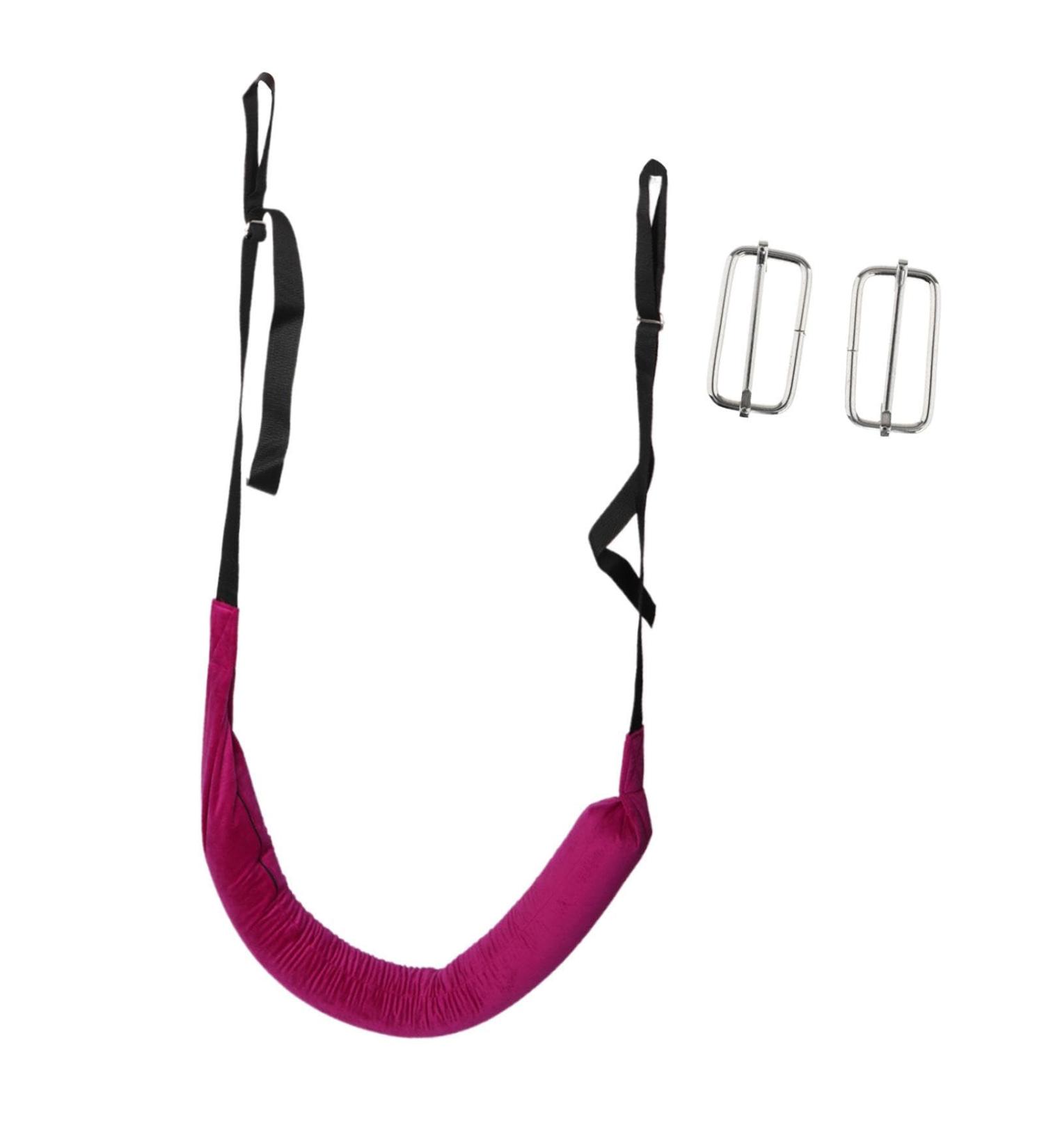 MERIGLARE Lumbar Traction Belt Traction Stretch Strap Home Care Elderly Patient Family Spinal Back Belt Sturdy Lumbar Retractor Belt with Buckle Violet - Buy Online on GoSupps.com