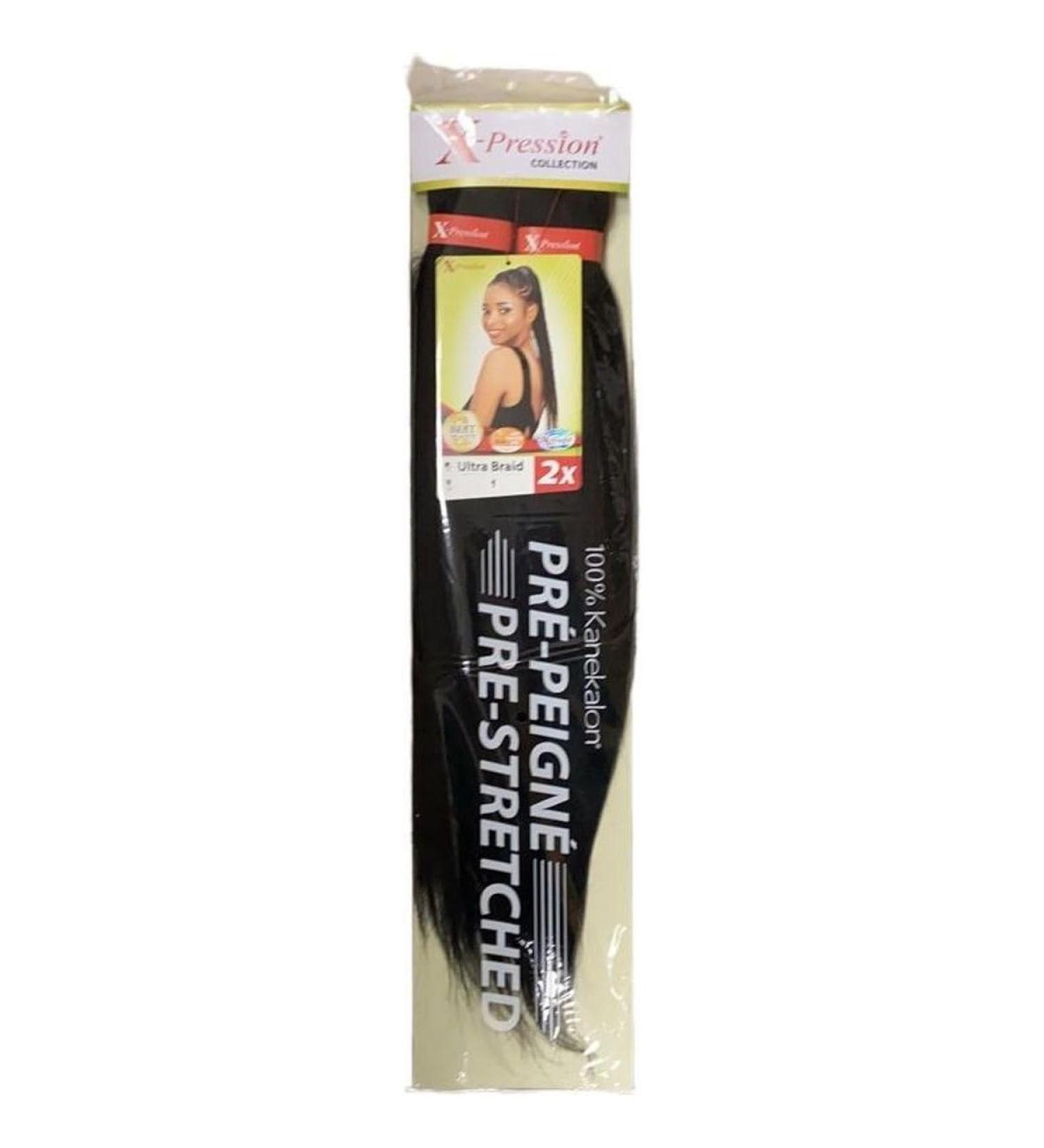X PRESSION 2X 46'' PRE STRETCHED ULTRA BRAID COLOUR 6 CHESTNUT BROWN