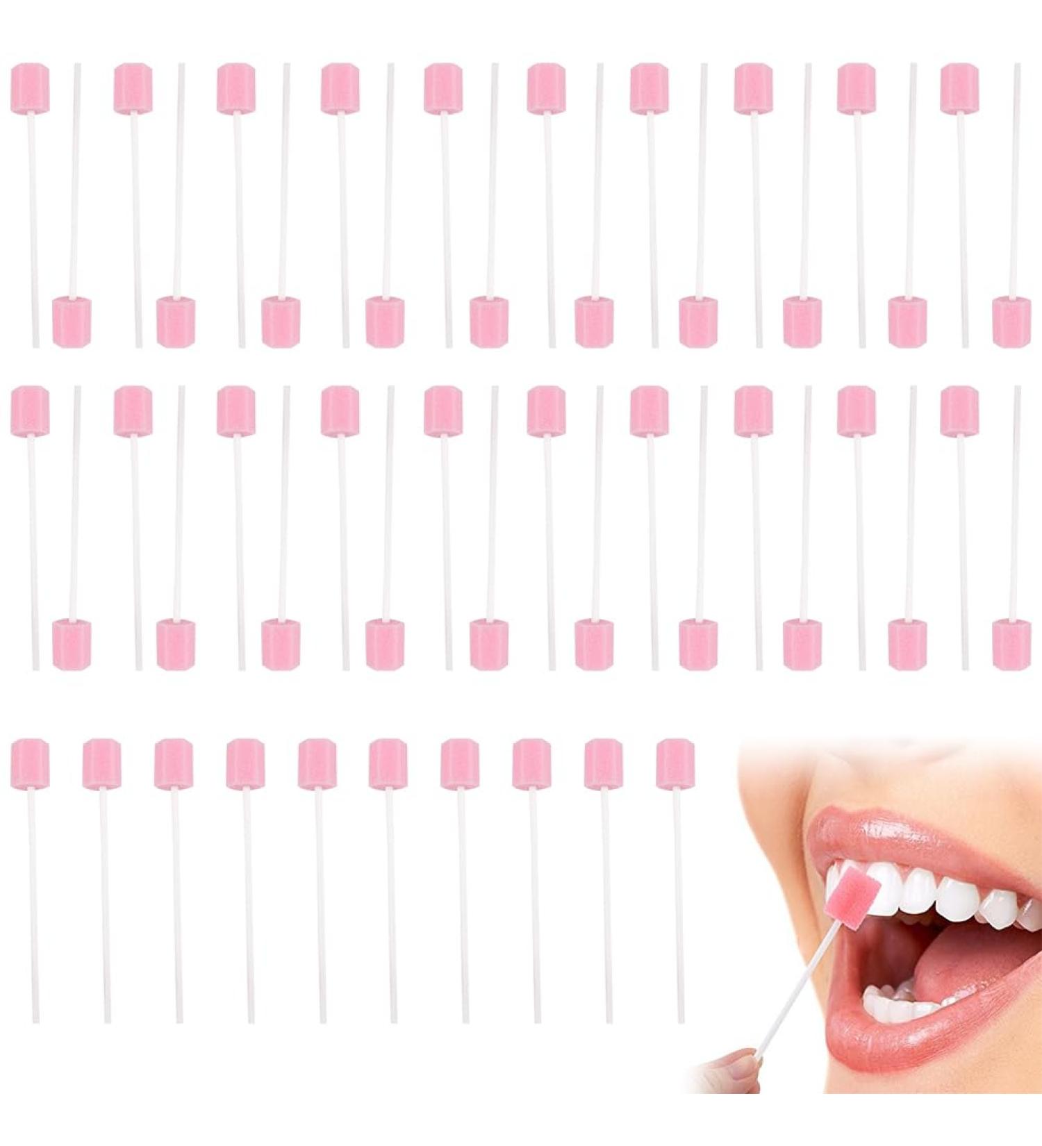 Cleaning Mouth Swabs - Disposable Oral Care Sponges for Dental Clinics | 50 Pack - Buy Online on GoSupps.com