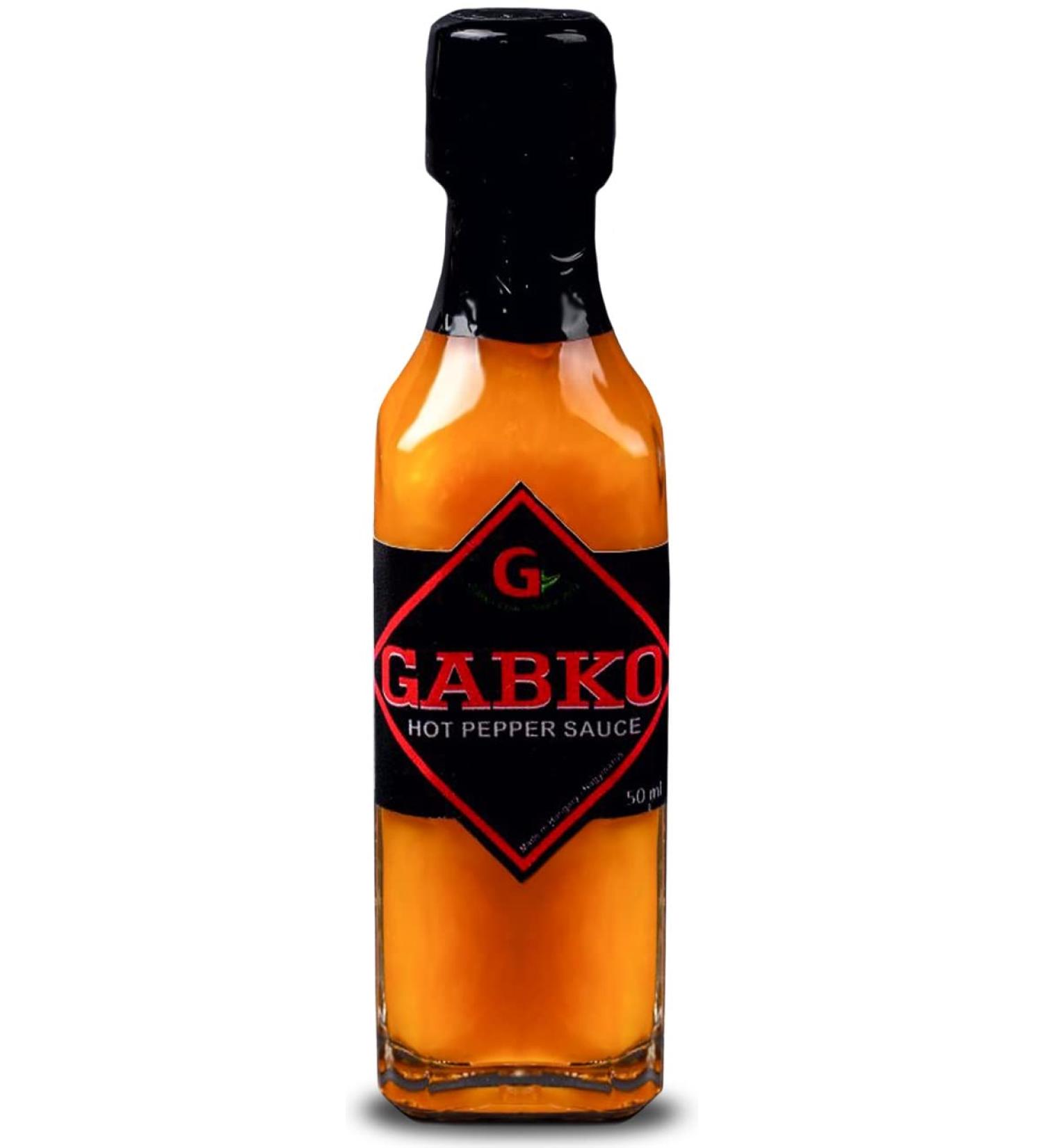 GABKO Yellow Hot Sauce (50ml) - 90% Carolina Reaper, Trinidad Scorpion, Moruga, Naga Jolokia - Aged 1 Year | No Extracts | Fruitier than Red Version - Buy Online on GoSupps.com
