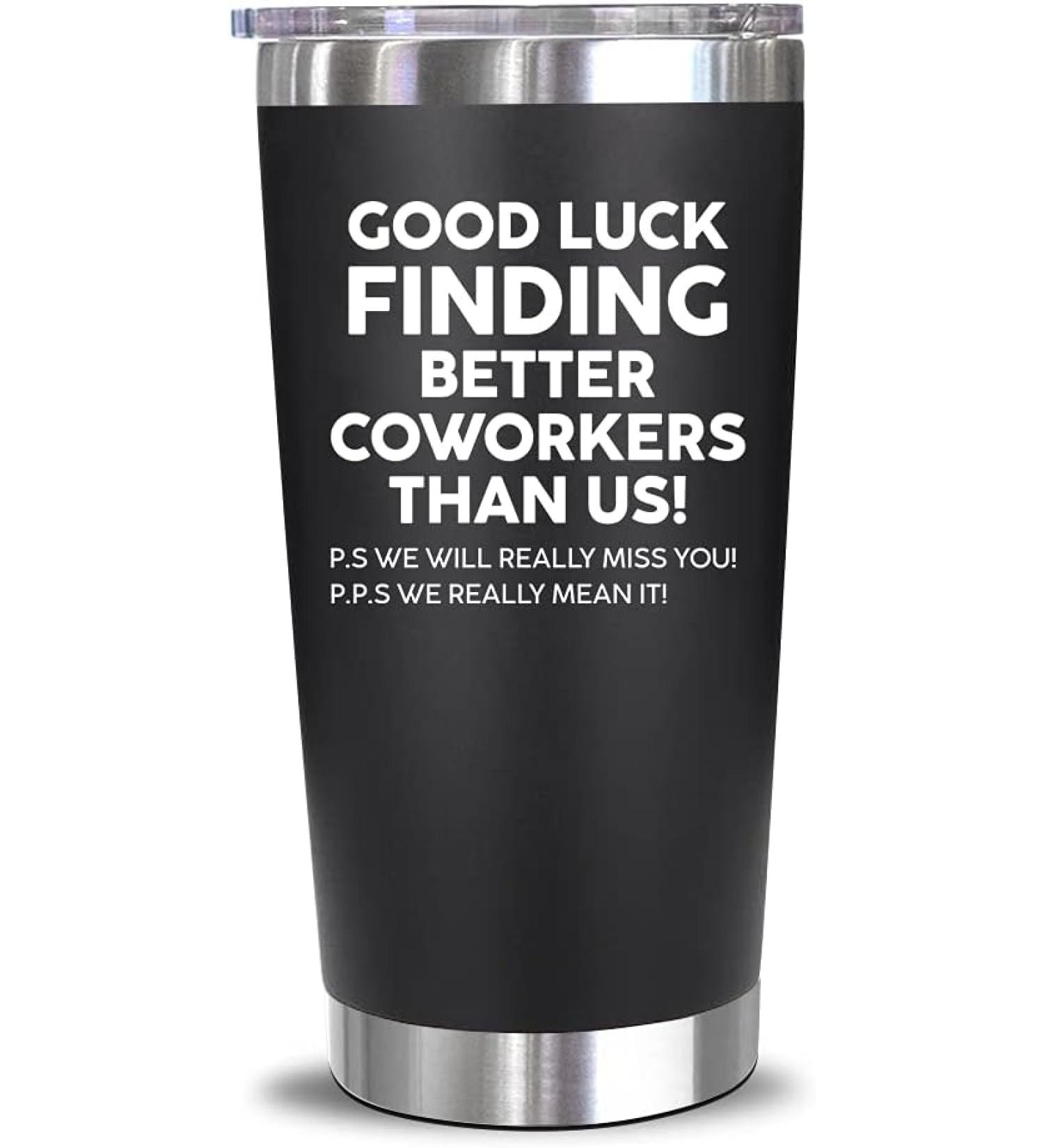 NewEleven Tumbler - Good luck coworker black- 20 Oz. - Buy Online on GoSupps.com