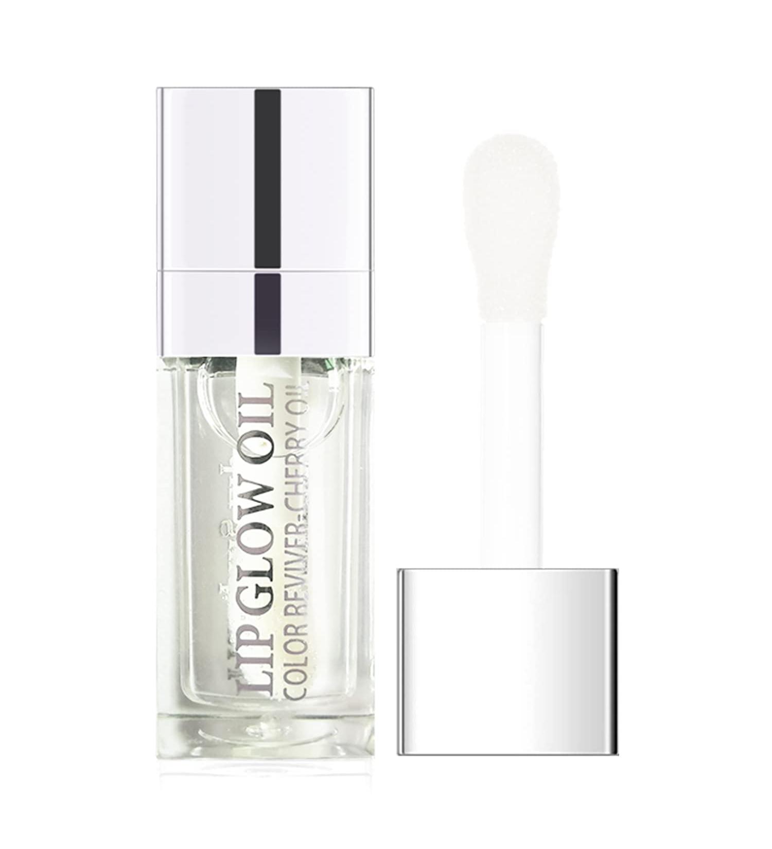 Plumping Lip Oil Hydrating Gloss Tinted Balm - Big Brush Glitter Shine, Long Lasting & Nourishing, Non-Sticky, Fresh Transparent Lip Care - Buy Online on GoSupps.com