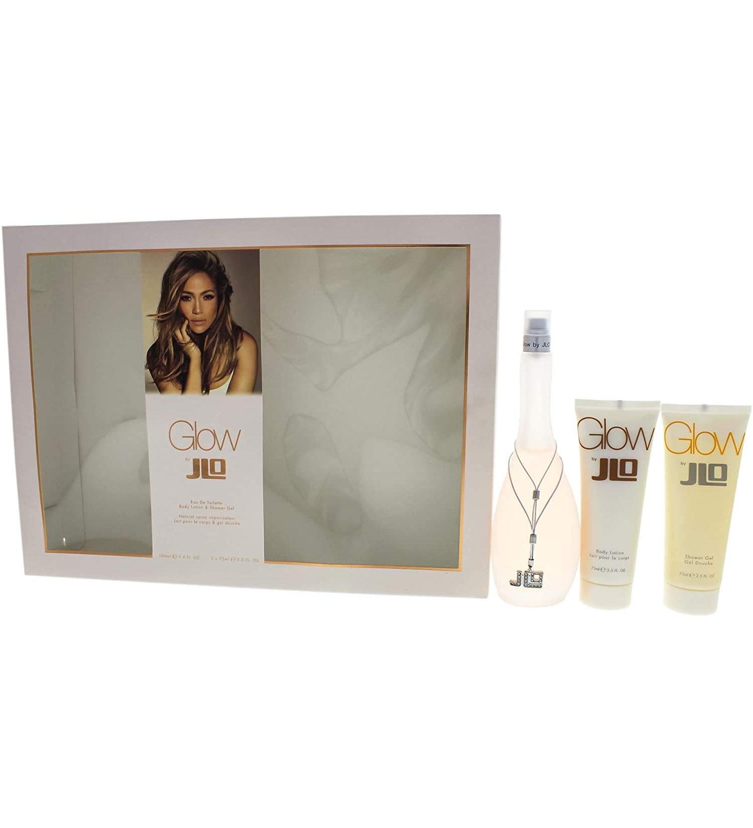 Jennifer Lopez Glow 3 Pc. Gift Set (Eau De Toilette Spray 3.4 Oz + Body Lotion 2.5 Oz + Shower Gel 2.5 Oz) for Women By Jennifer Lopez 36 Fl Oz - Buy Online on GoSupps.com