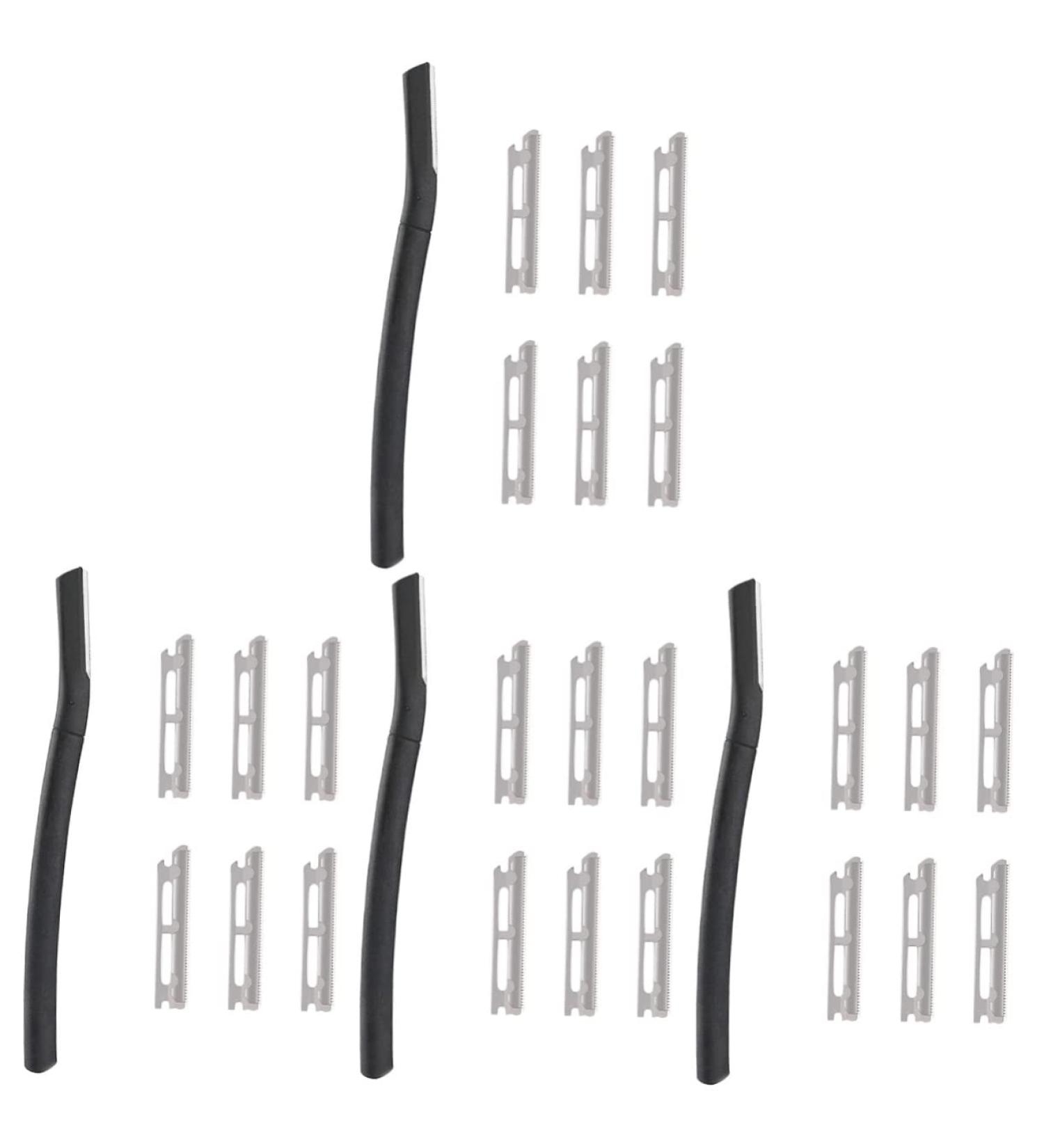 Magiclulu 4 Sets Razor Hair Removal & Dermaplaning Tools - Stainless Steel Eyebrow Shaver & Trimmer for Men - Buy Online on GoSupps.com