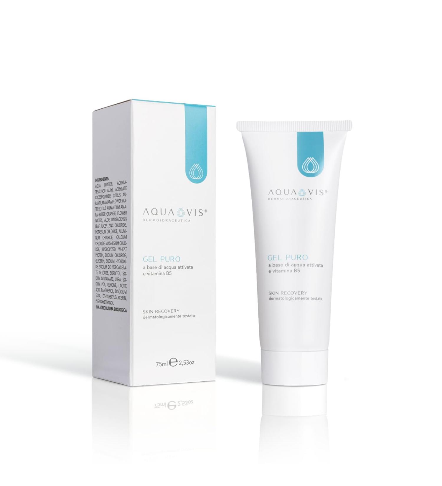  Aquavis Aquavis Pure Regenerating Soothing Gel with Aquavis panthenol 100% organic aloe vera and vitamin B5. (75 ml) - Buy Online on GoSupps.com