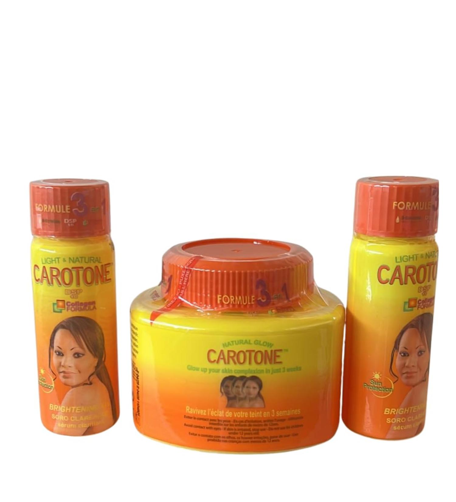 Moisturizing Body Care Set Carrot Extract Cream 300ml (Pack of 3) & Carrot Oil 65ml (Pack of 2) | Soft & Smooth | Pack Duo