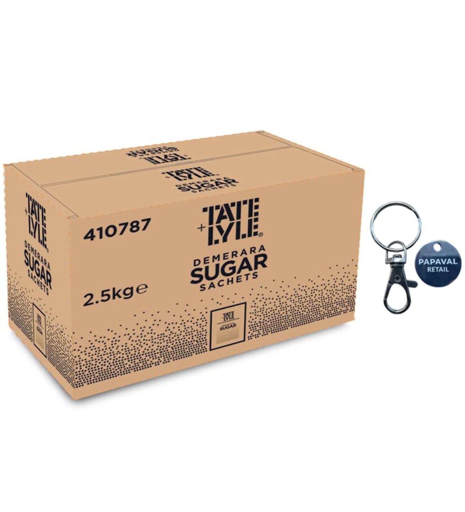 Sugar Sachets 1000x2.5kg with Key Ring (Demerara Sugar Sachets)