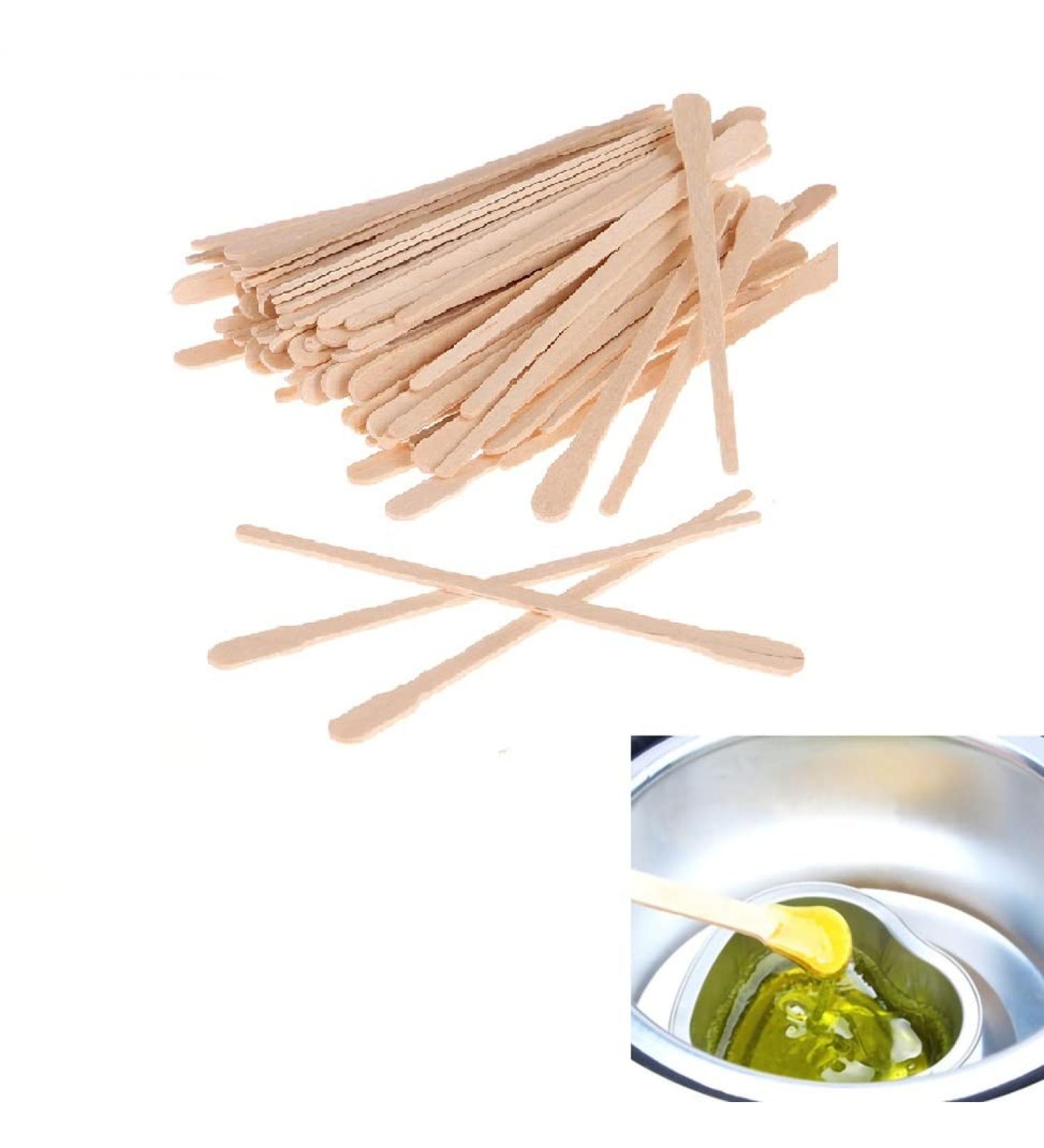 100 Pcs Waxing Wooden Spatula Set - Eyebrow Wax Applicators & Hair Removal Sticks for Smooth Skin - Buy Online on GoSupps.com
