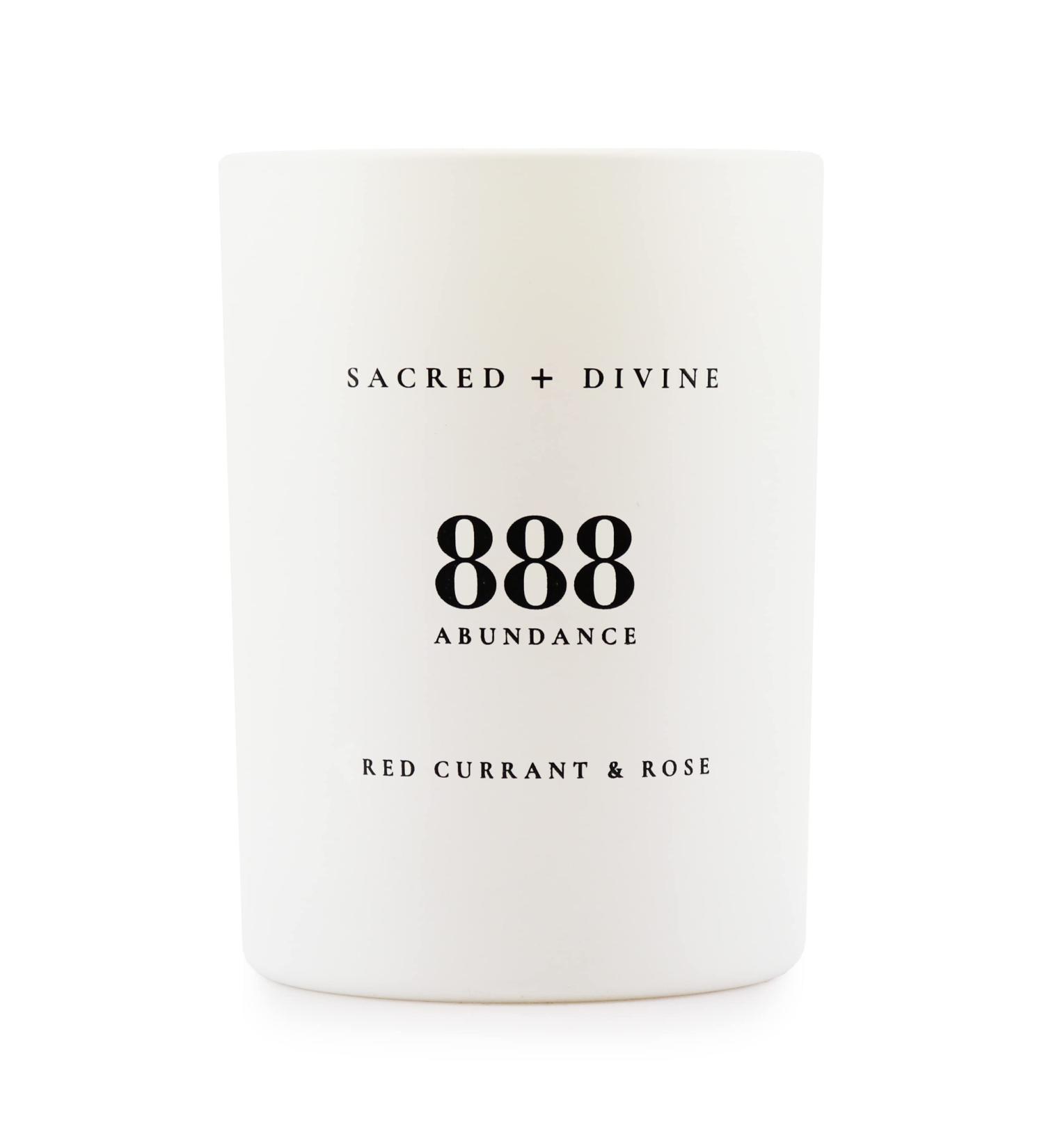 888 Abundance Scented Intention Candle - Red Currant & Rose | Angel Number Manifestation | 80 Hour Burn Soy Coconut Aromatherapy Candle - Buy Online on GoSupps.com