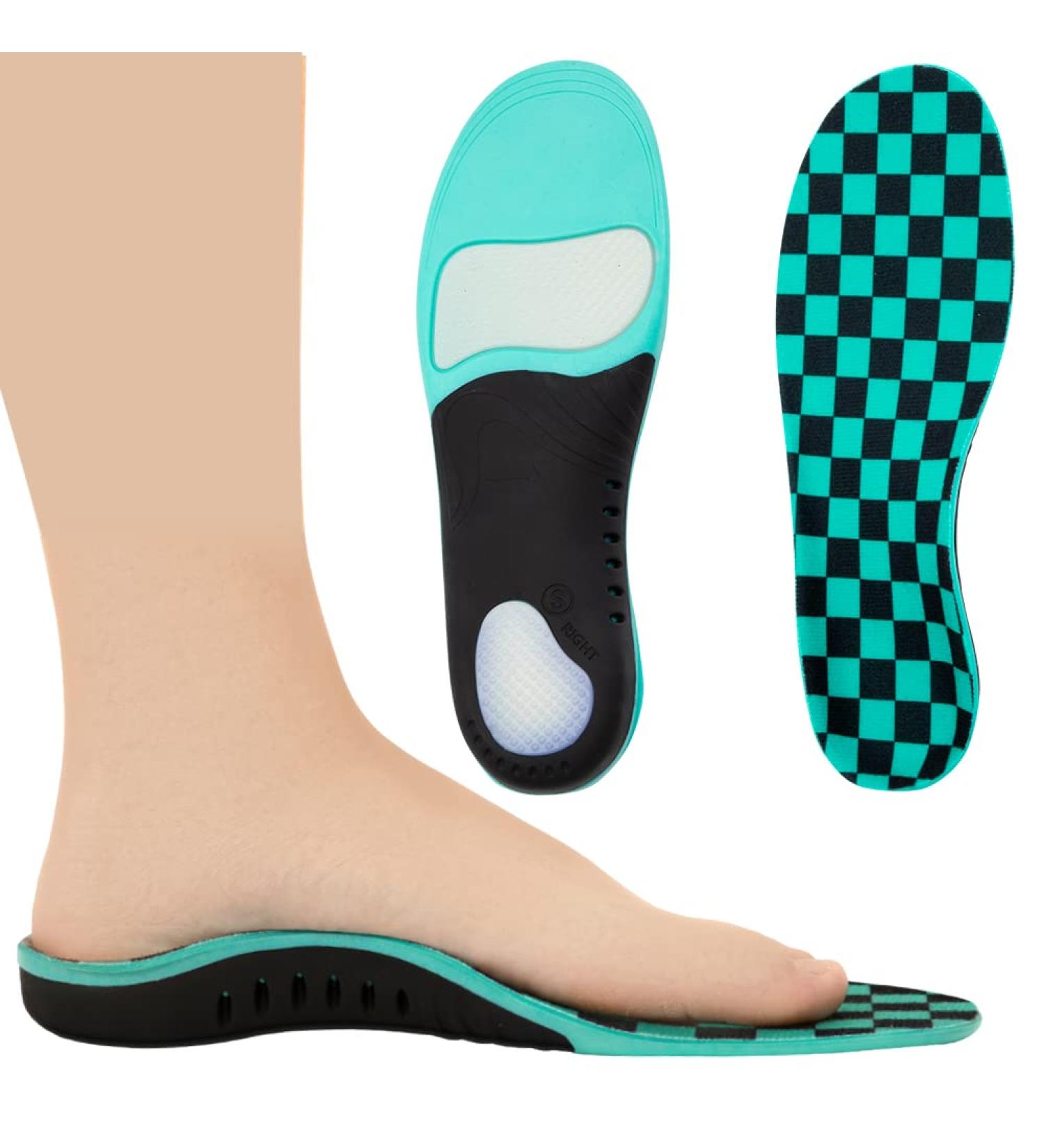 Bacophy Kids Orthotic Arch Support Insoles - Plantar Fasciitis Cushioning Inserts for Children with Shock Absorption, Deep Heel Cup & Pain Relief - Size 1-3 M Little Kid - Buy Online on GoSupps.com