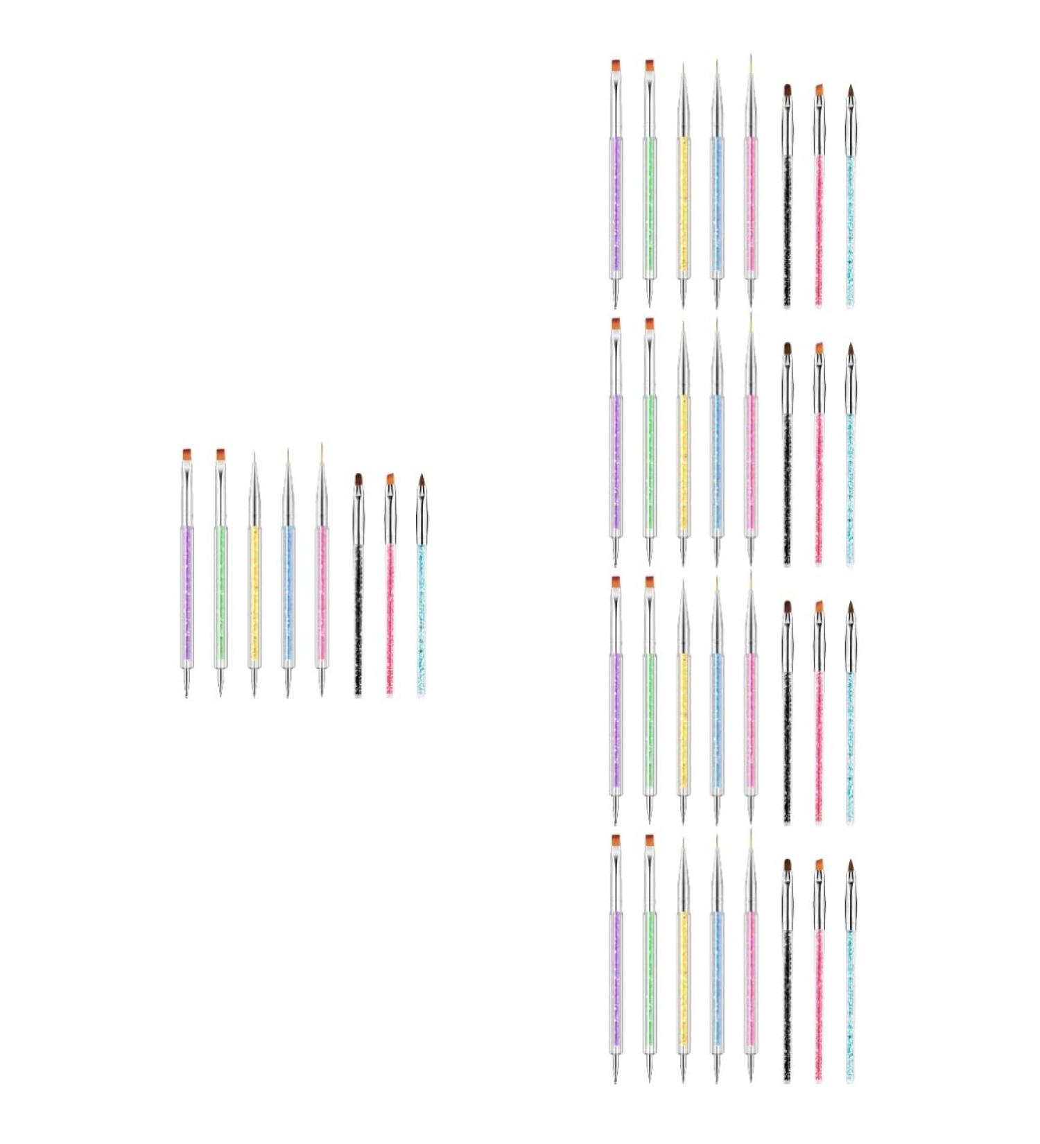 FRCOLOR 3d Nail Gel Sets Nail Pen polly gel nail gel 3d gel Wear- resistant nail painting kits Portable Nail Household Nail Household Dotting abs suite 2- Way Dotting Pens - Buy Online on GoSupps.com