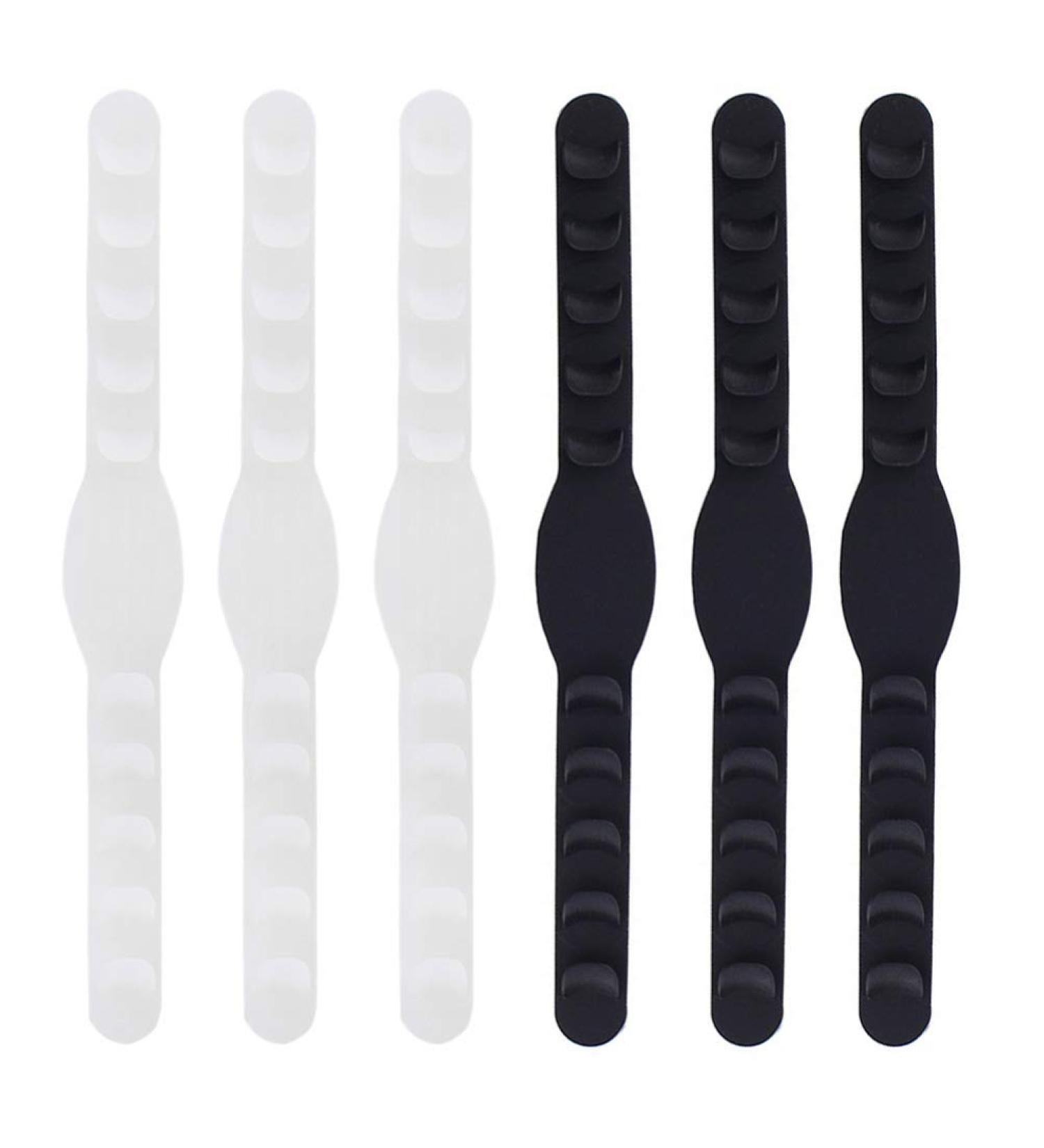 Exceart Masks Retainer - 6 Adjustable Silicone Ear Straps for Mouth Protection (Black & Transparent) | Anti-Slip Ear Extensions for Ultimate Comfort - Buy Online on GoSupps.com