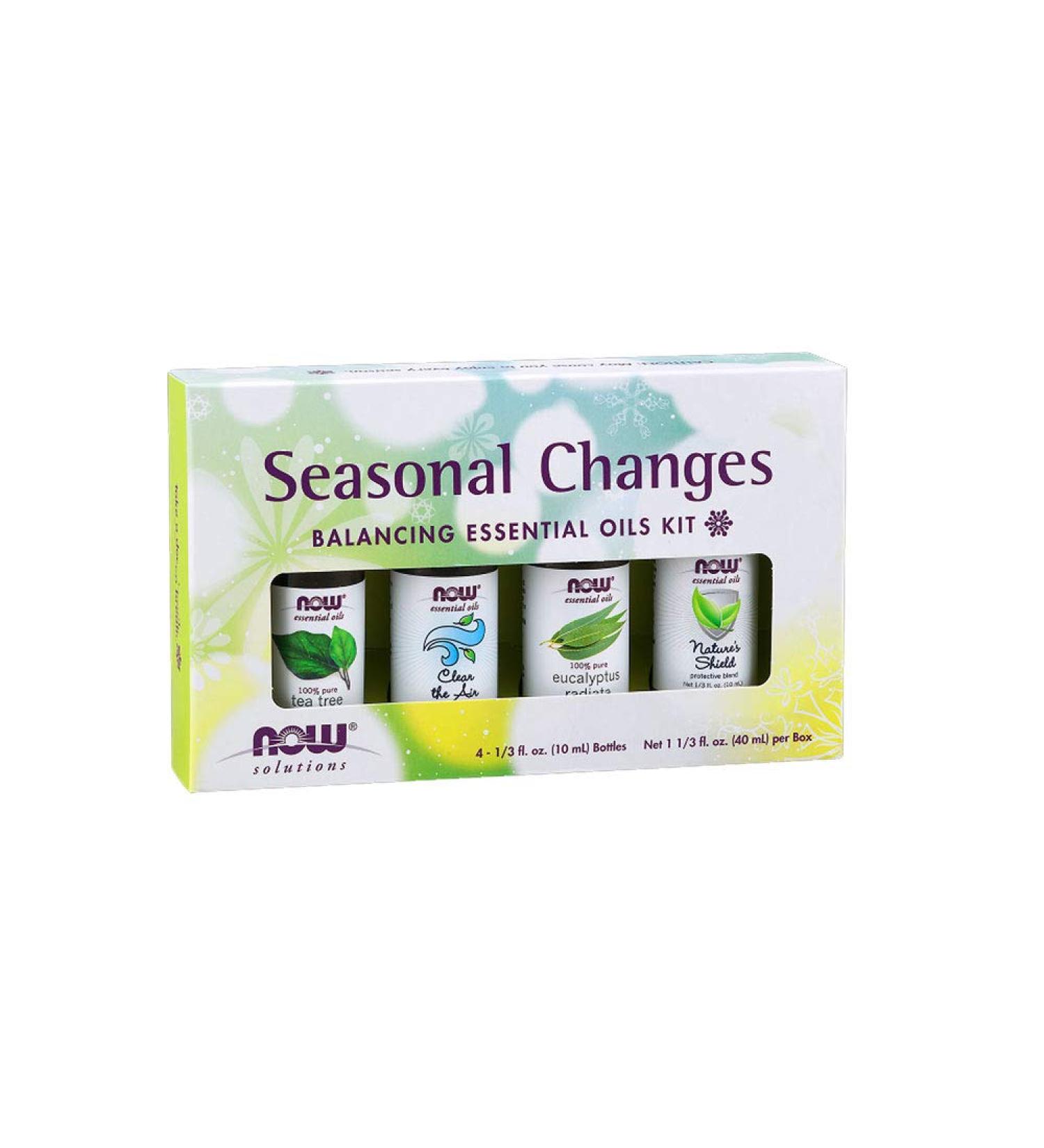 Now Foods Seasonal Changes Essential Oils Kit - 4 Bottles (10ml each) for Balance - Buy Online on GoSupps.com