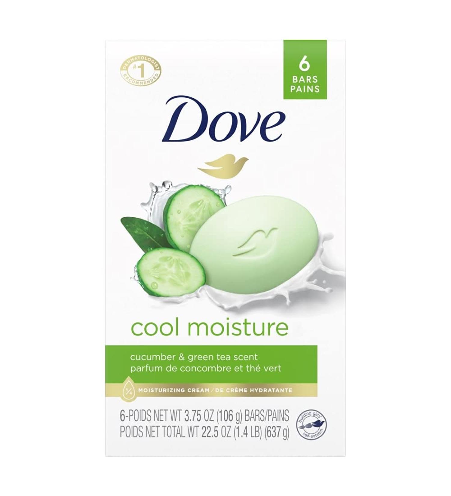 Dove Go Fresh Beauty Bar Cool Moisture 4 oz bars 6 ea (Pack of 6)