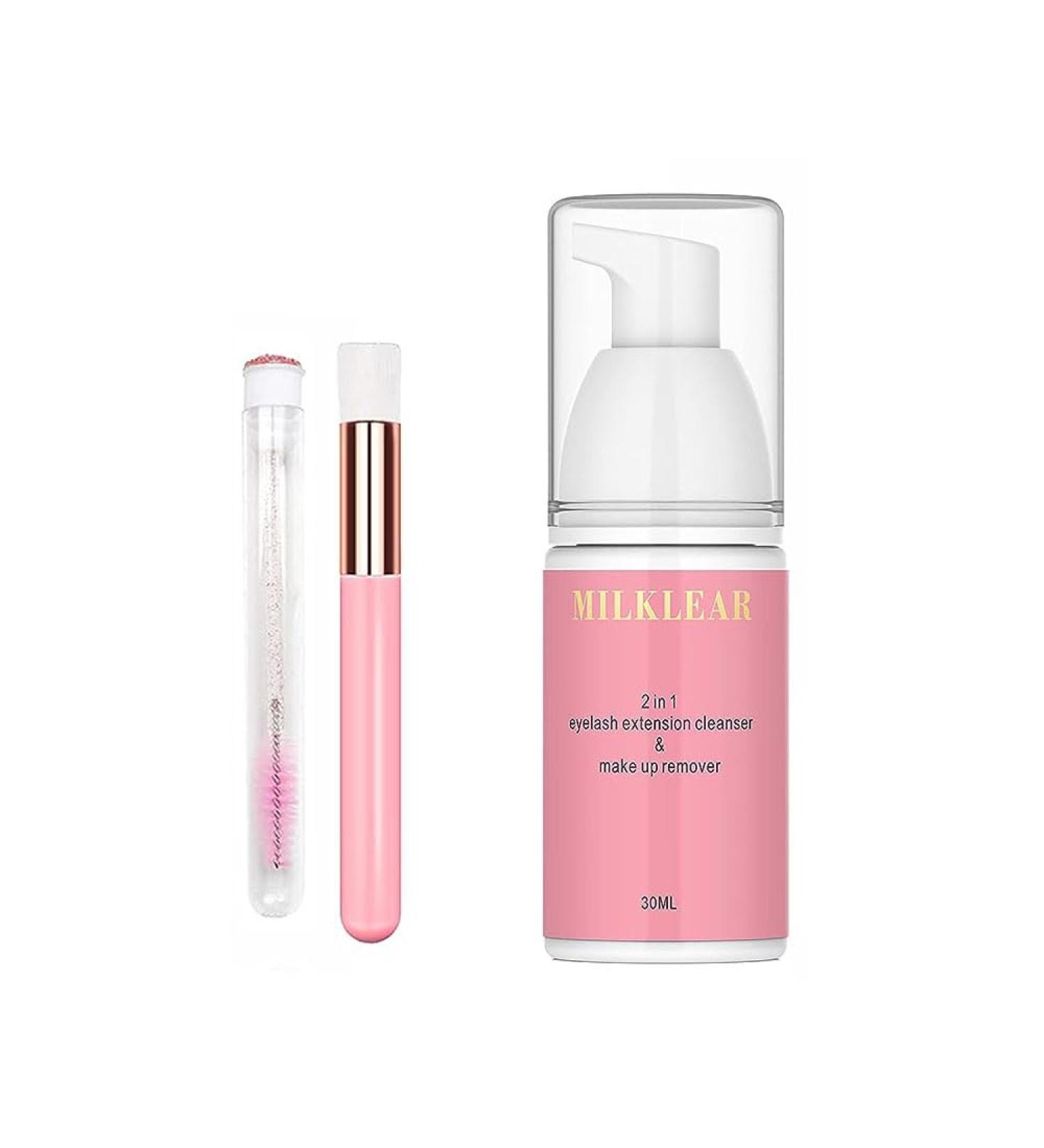 Eyelash Extension Cleanser - Gentle Foam Lash Shampoo for Salon & Home Use | 30ml Easy to Carry with Brushes Included - Buy Online on GoSupps.com