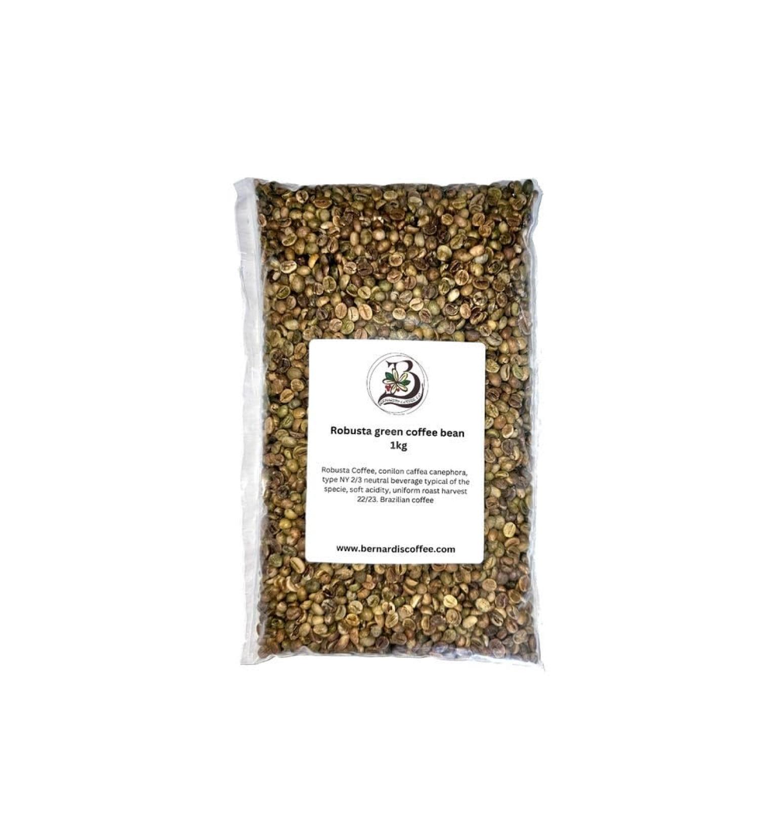 Bernardi s Coffee Green Coffee Bean Raw 100% Brazilian Home Roasting Unroasted (Product of Brazil) Caf de Vert (1kg 2.2Lbs) Single Origin Robusta Green Beans - Buy Online on GoSupps.com