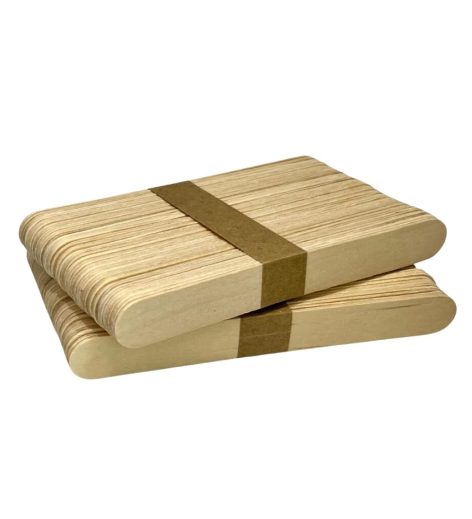 Vanity UK Waxing Spatulas (100 Pcs) Salon Professional Quality Disposable Wooden Sticks Suitable for Warm and Hot Wax Applicator for Body Hair Removal Flat Round End 100 Spatulas - Buy Online on GoSupps.com