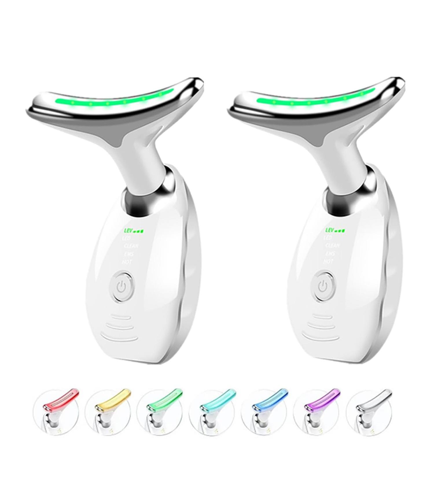 Nadove Micro-Glow Facial Nadove Micro Glow Face Sculptor Micro Glow Facial Machine Microcurrent Multifunctional Facial Massager Double Chin Eliminator (White+White) - Buy Online on GoSupps.com