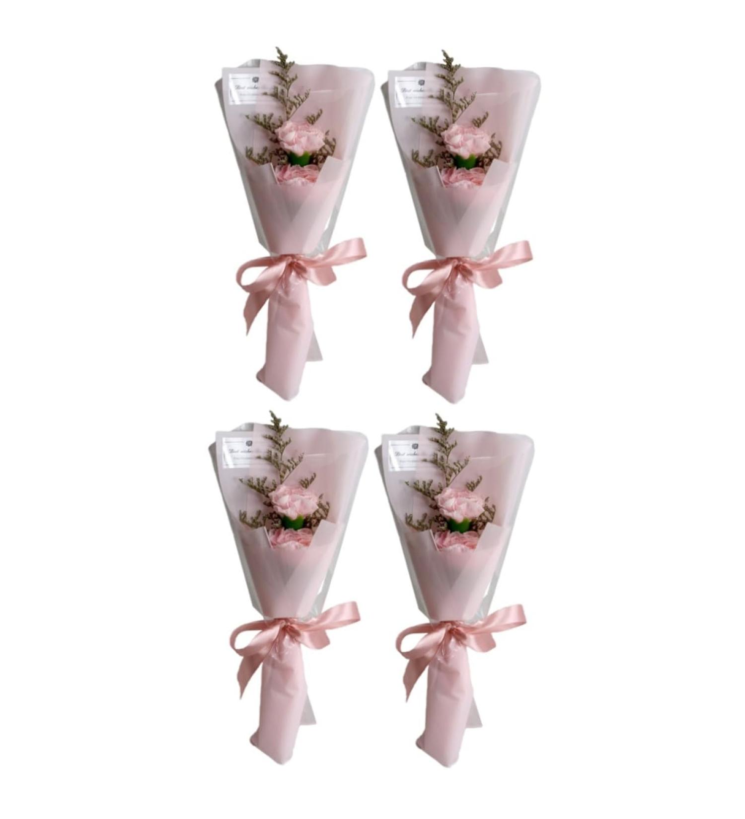 HOMSFOU 4 Pcs Rose Flower Flowers Bouquet Flower Soap Bouquet Gift Flower Bouquet Presents Artificial Bouquet Artificial Flower Bundles Bouquet of Flowers Artificial Carnation Roses - Buy Online on GoSupps.com