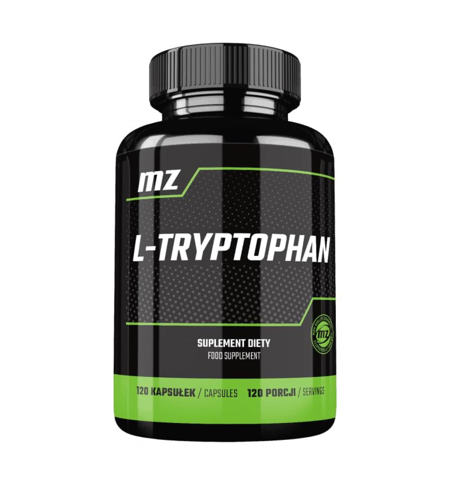 MZ Meet the zone L-Tryptophan 500mg - 120 Vegan Capsules - Amino Acid Supplement - 4 Month Supply - Dietary Supplement for Mood and Sleep Support - by MZ