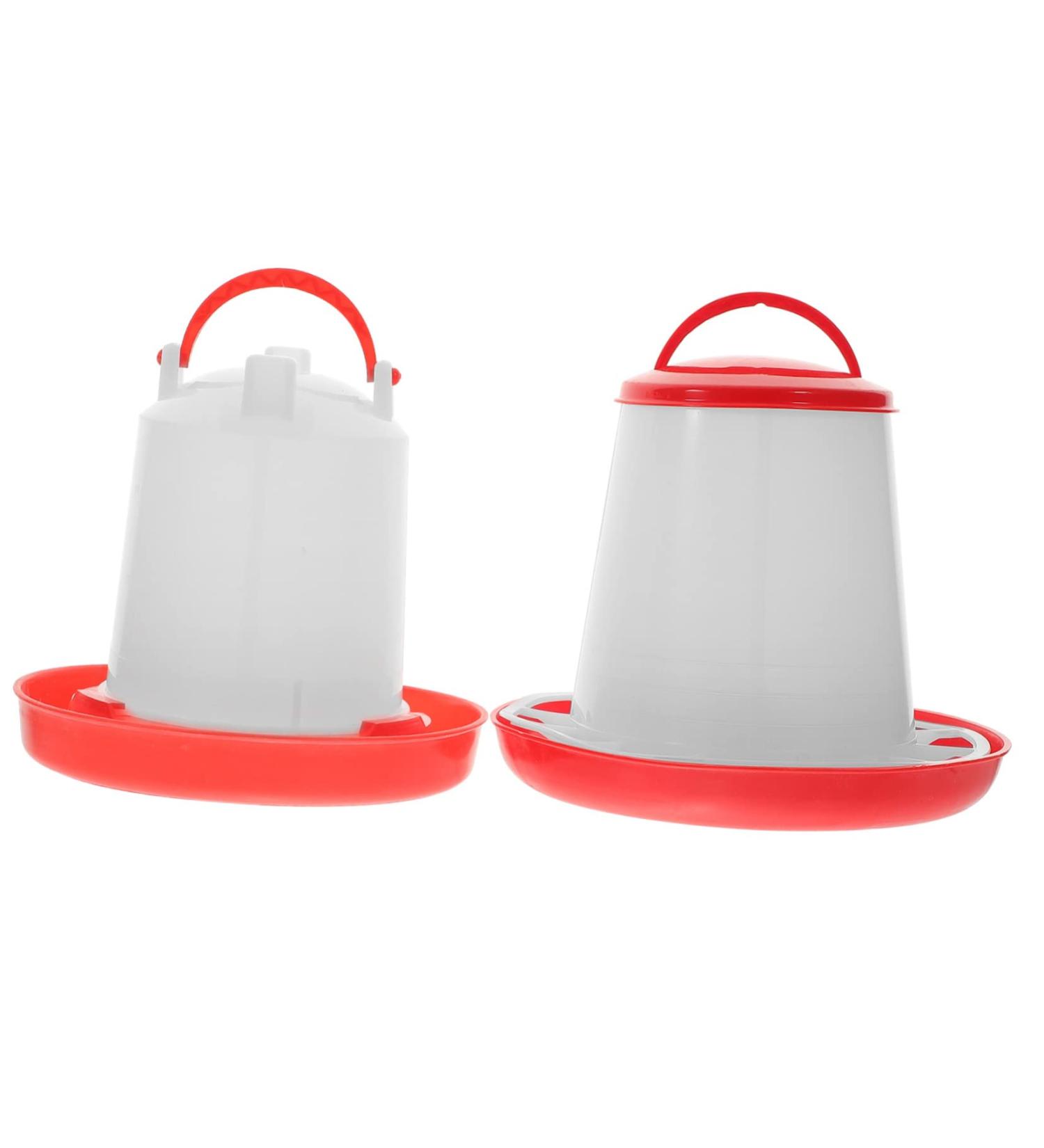 Happyyami House Bird Feeder 1 Set Feeder Chicken Waterer Chicken Water Dispenser Anti-Spatter Food Troughs Automatic Food Plate - Buy Online on GoSupps.com