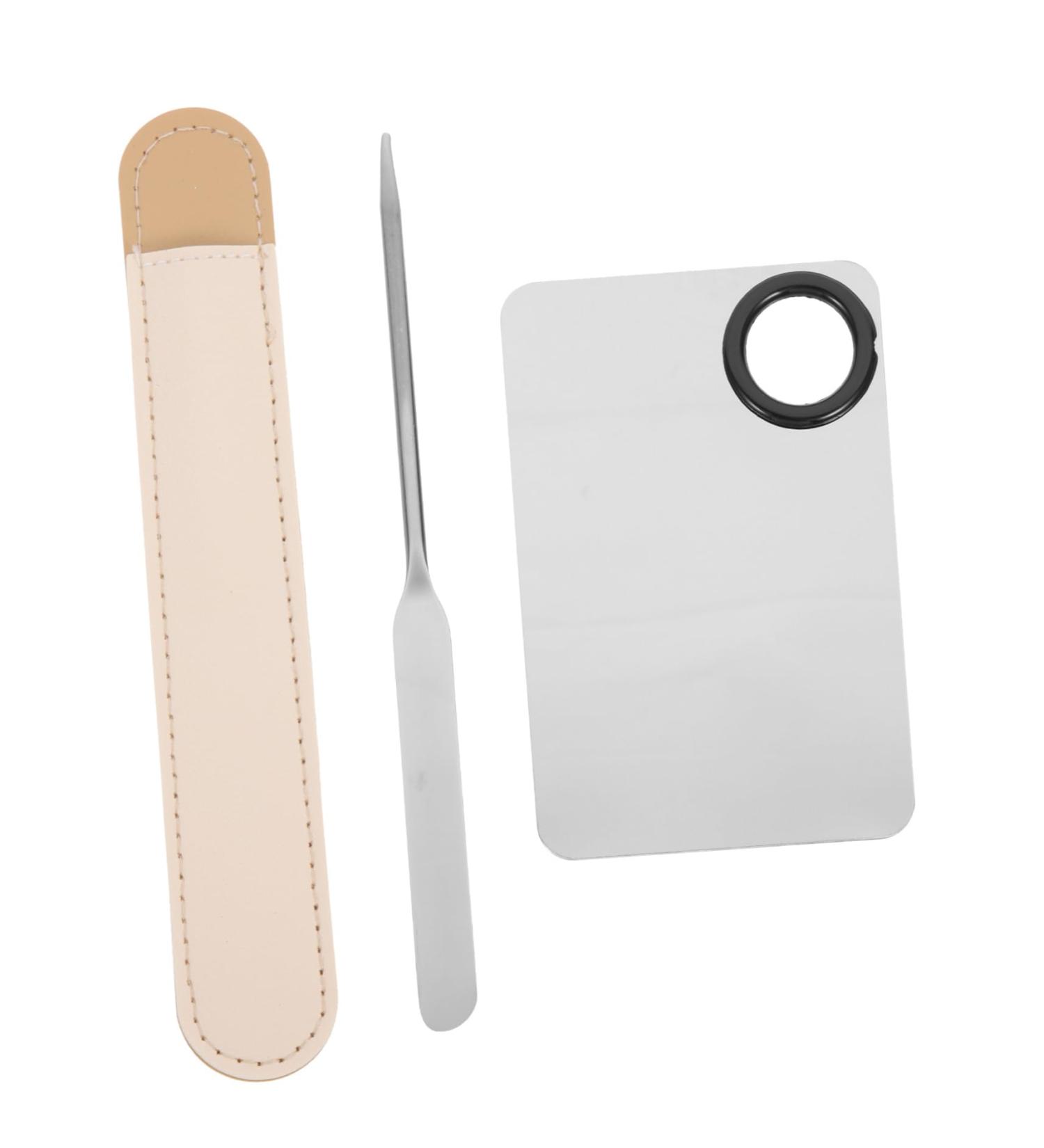 Buy K-Beauty Makeup Palette Set - Stainless Steel Mixing Tray & Spatula | 17.5x10CM | International Shipping Available - Buy Online on GoSupps.com