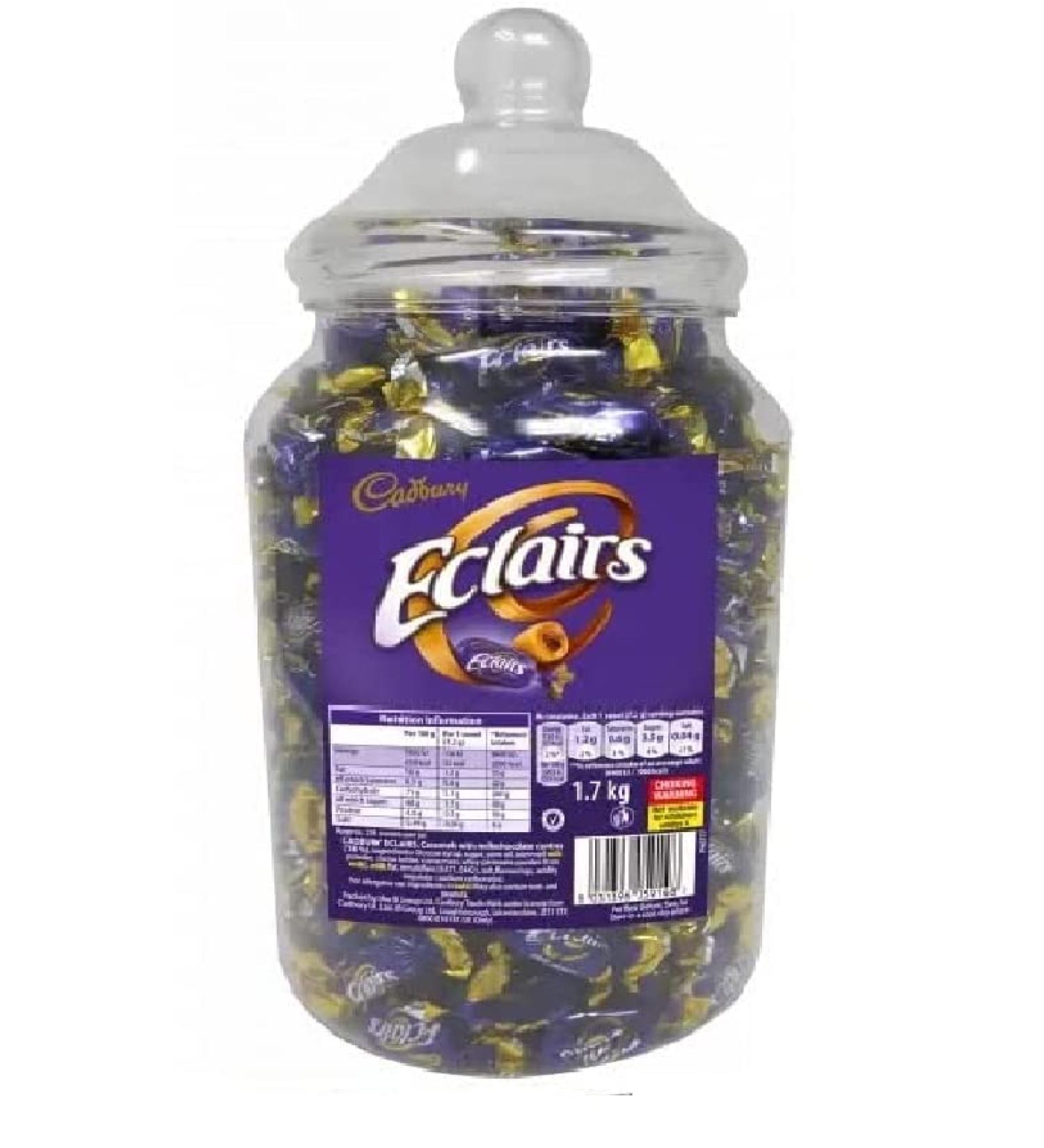 Cadbury Chocolate Eclairs Toffees Jar 1.7kg - in Premier Life Store box - Buy Online on GoSupps.com