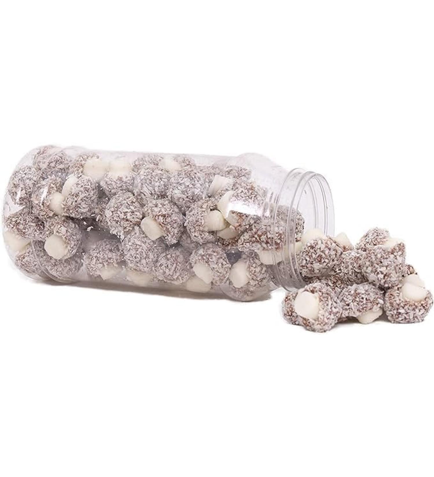 Taveners Coconut Mushrooms in Reuseable Retro Victorian Style Jar 970ml Plastic (Coconut Mushrooms) by Prestige Discount Centre Ltd