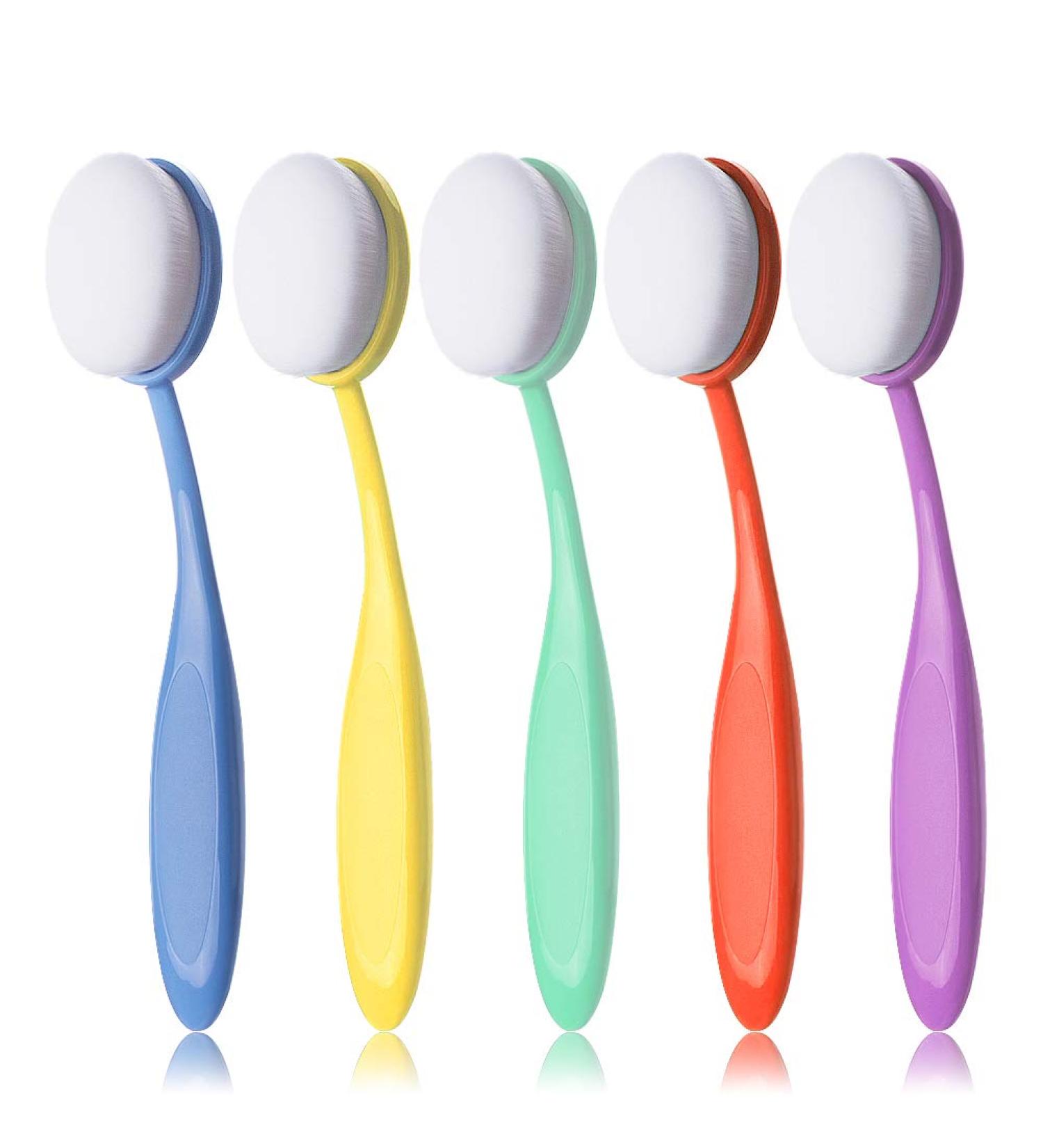 Craft Ink Blending Brushes 5-Pack Set with Color Coded Handles - Rainbow 3 - Buy Online on GoSupps.com