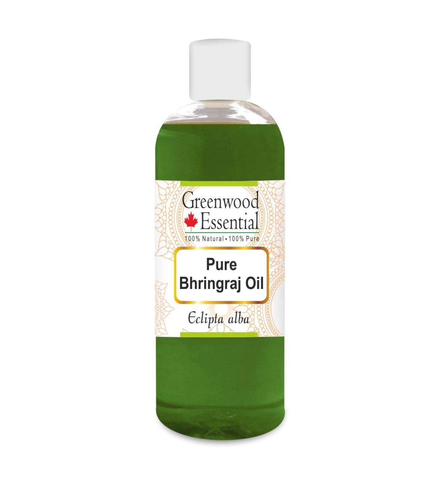 Buy Greenwood Essential Bhringraj Oil 200ml - Natural Therapeutic Quality for Hair Skin & Aromatherapy | Fragrance-Free - Buy Online on GoSupps.com
