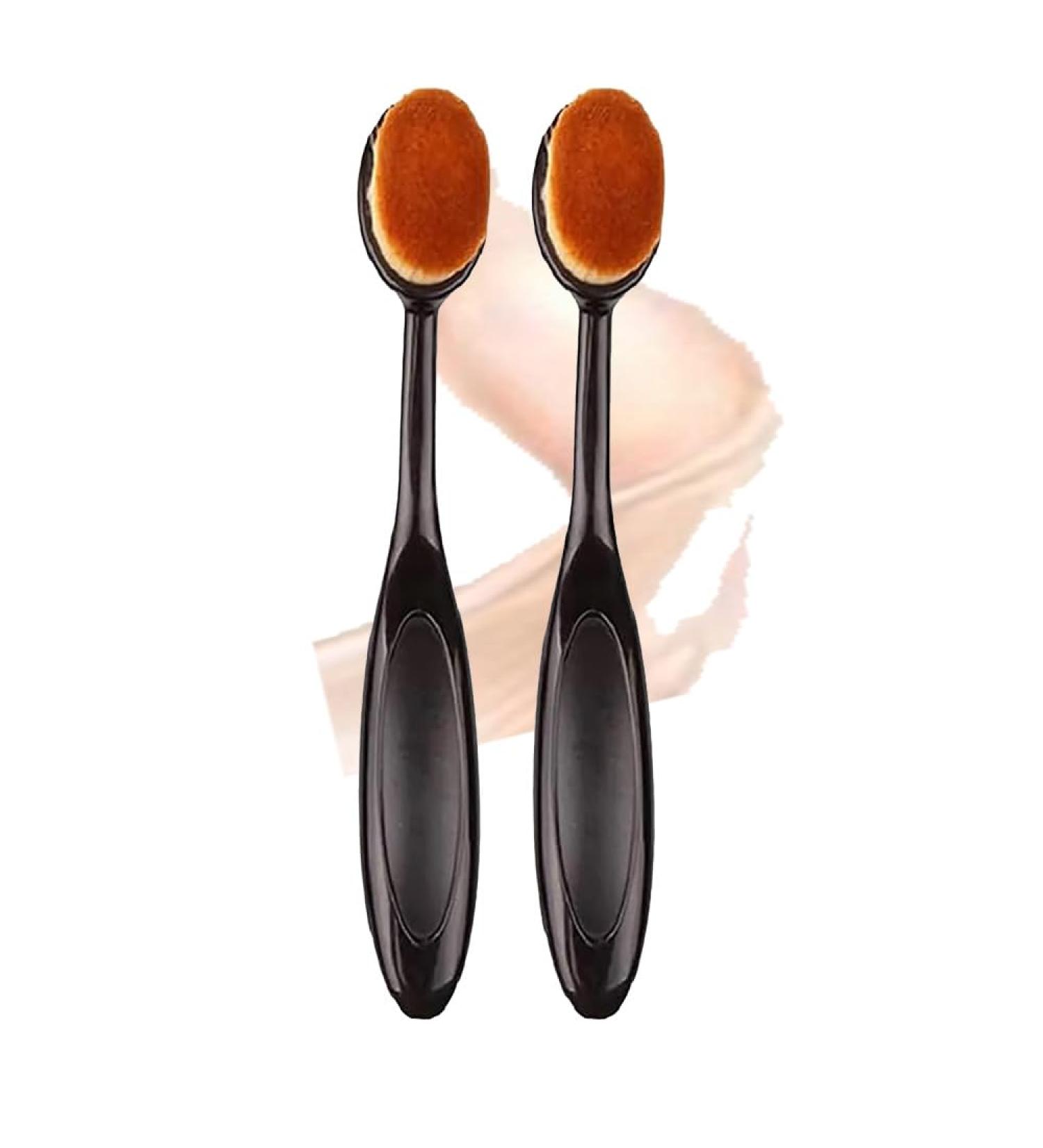 2 Pc Foundointa Traceless Petal Kabuki Makeup Brushes - Fine Face Beauty & Foundation Tool for Flawless Application - Buy Online on GoSupps.com
