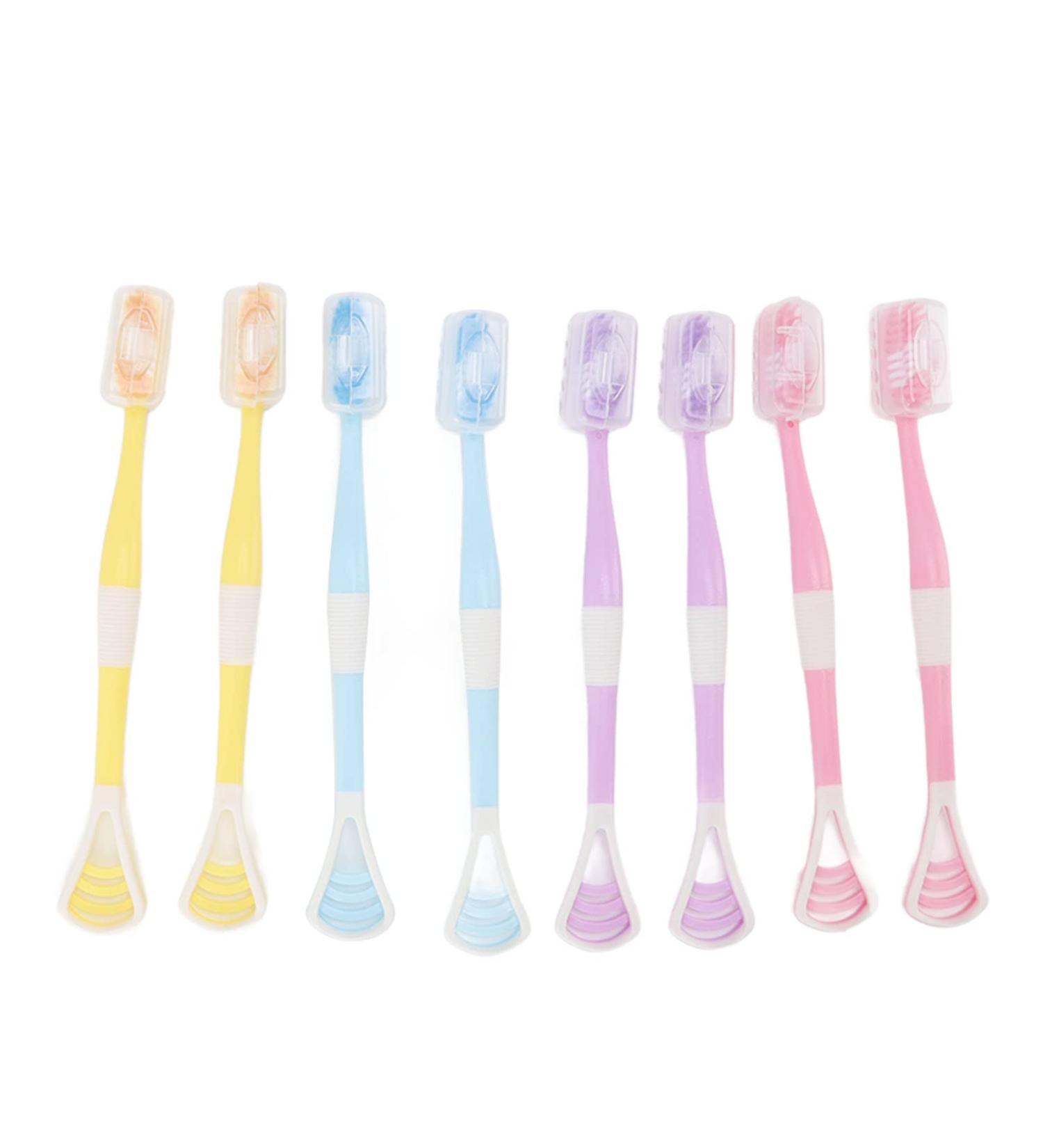 8-Part Tongue Scraping Brush - Long Handle for Fresh Breath & Oral Care | Ideal for Adults & Kids - Buy Online on GoSupps.com