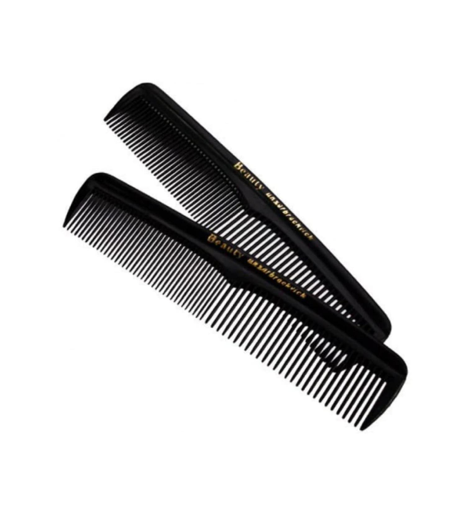 2 Pocket Combs Black 13cm Beauty Unbreakable