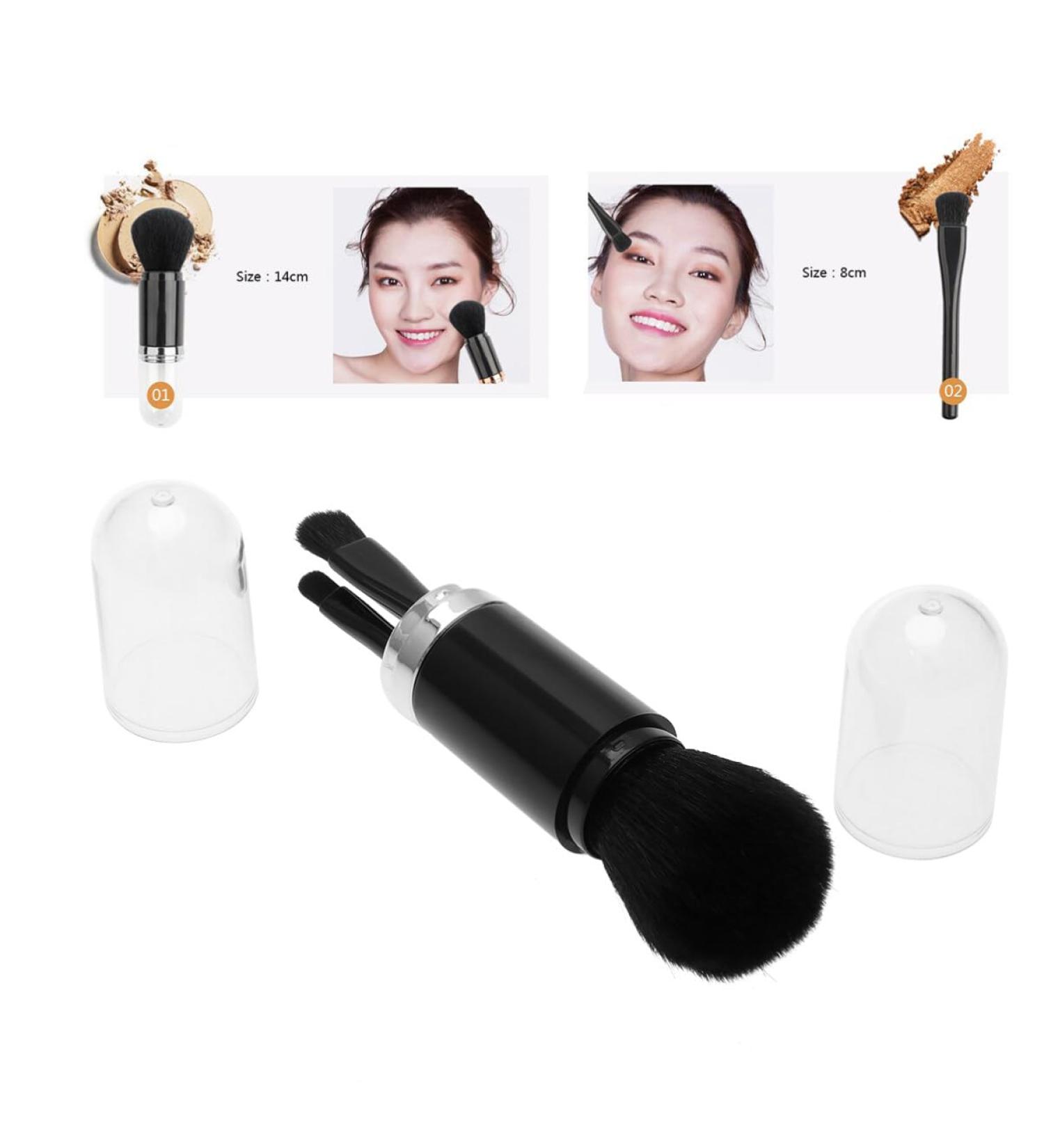 Beavorty 4 1 girls suit Girl Cosmetic Cosmetic Kit telescopic travel Eye shadow brush Size 1 Black - Buy Online on GoSupps.com