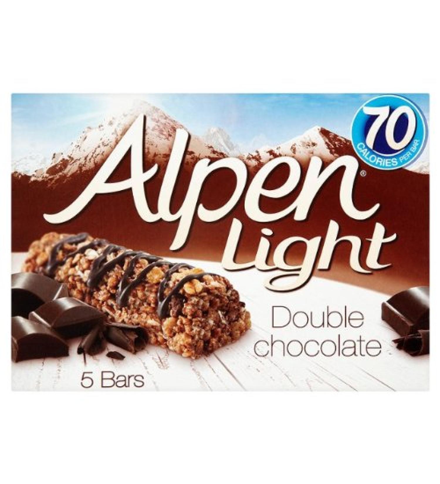 Sweets Alpen Double Chocolate Light Bars 6 x 5 x 19 g